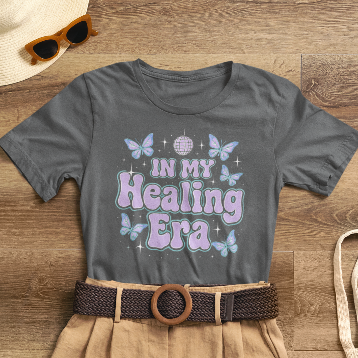 In My Healing Era Shirt – Retro Butterfly Self-Care Tee