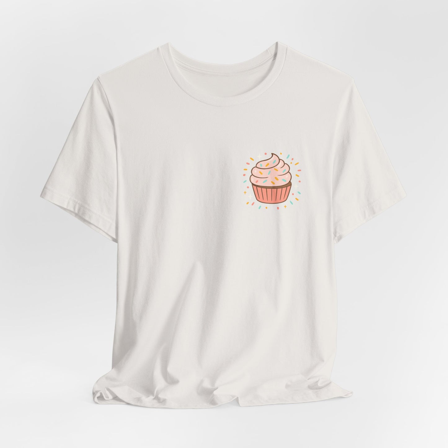 “I Bite Back Sweetly” Cupcake Shirt – Funny Feminine Sass Graphic Tee (Front & Back Print)