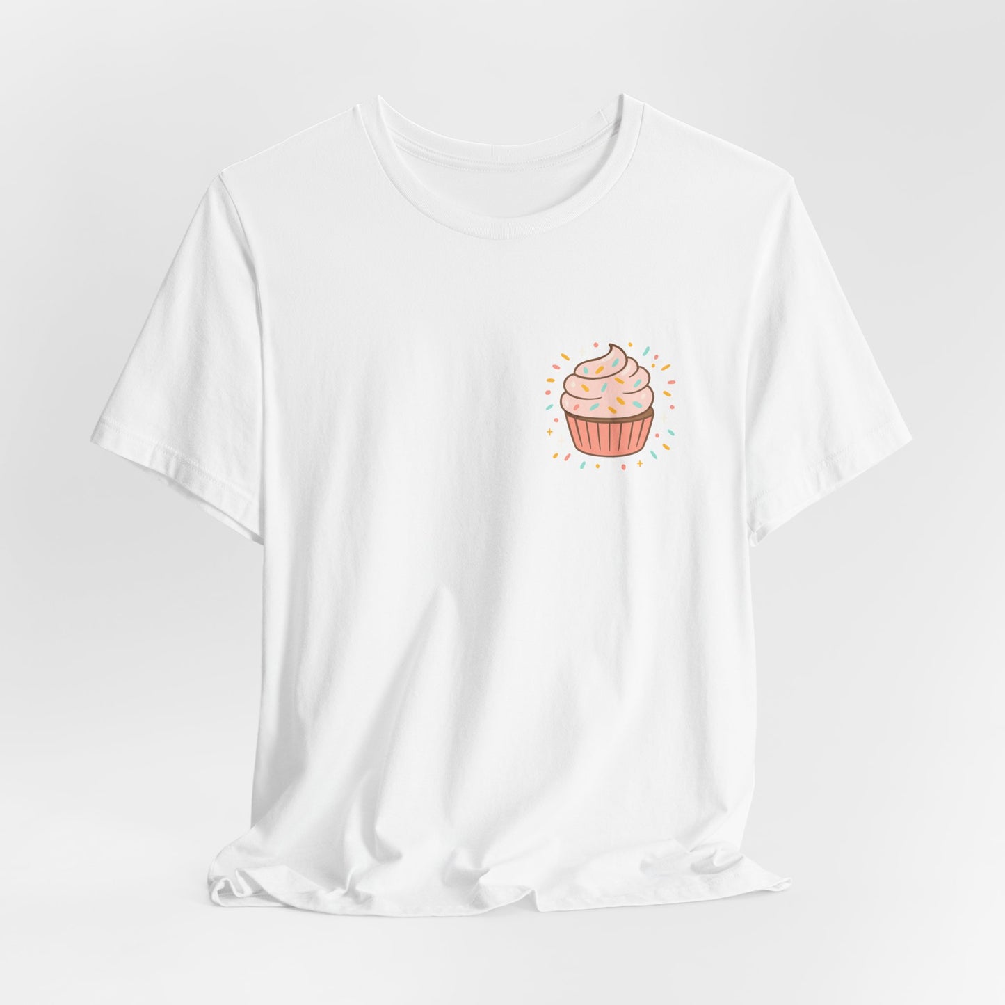 “I Bite Back Sweetly” Cupcake Shirt – Funny Feminine Sass Graphic Tee (Front & Back Print)
