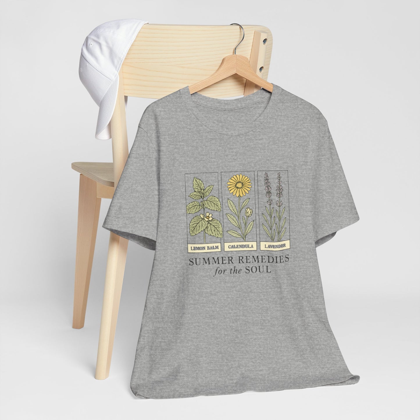 Lemon Balm, Calendula & Lavender Tee – Healing Plants Graphic Shirt