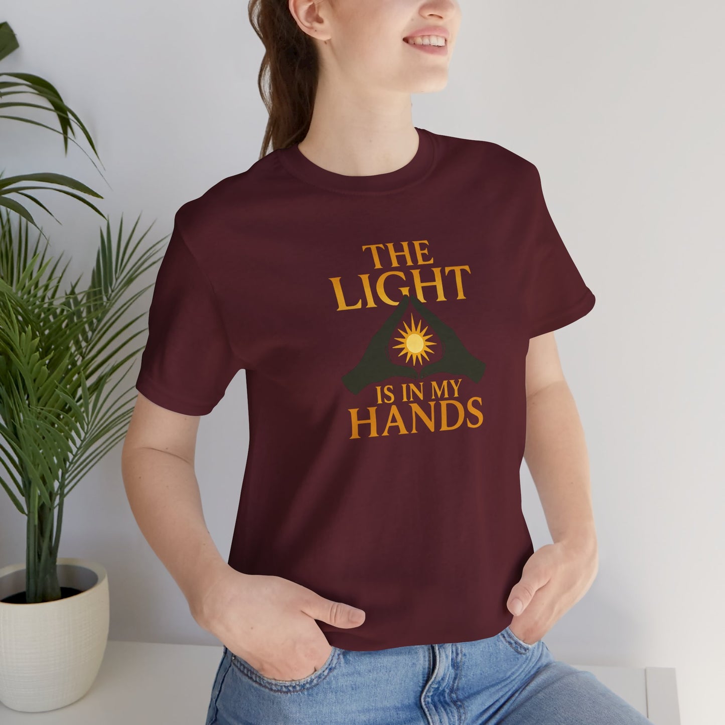 The Light Is In My Hands – Radiant Energy Quote Tee