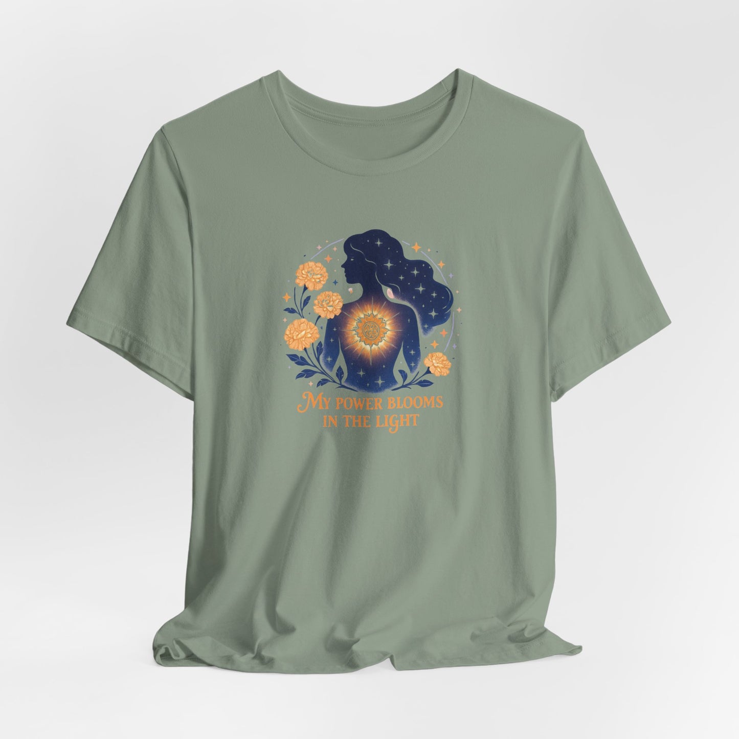 My Power Blooms in the Light – Feminine Floral Energy T-Shirt