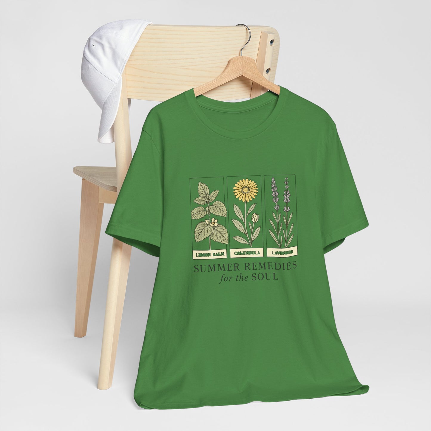 Lemon Balm, Calendula & Lavender Tee – Healing Plants Graphic Shirt