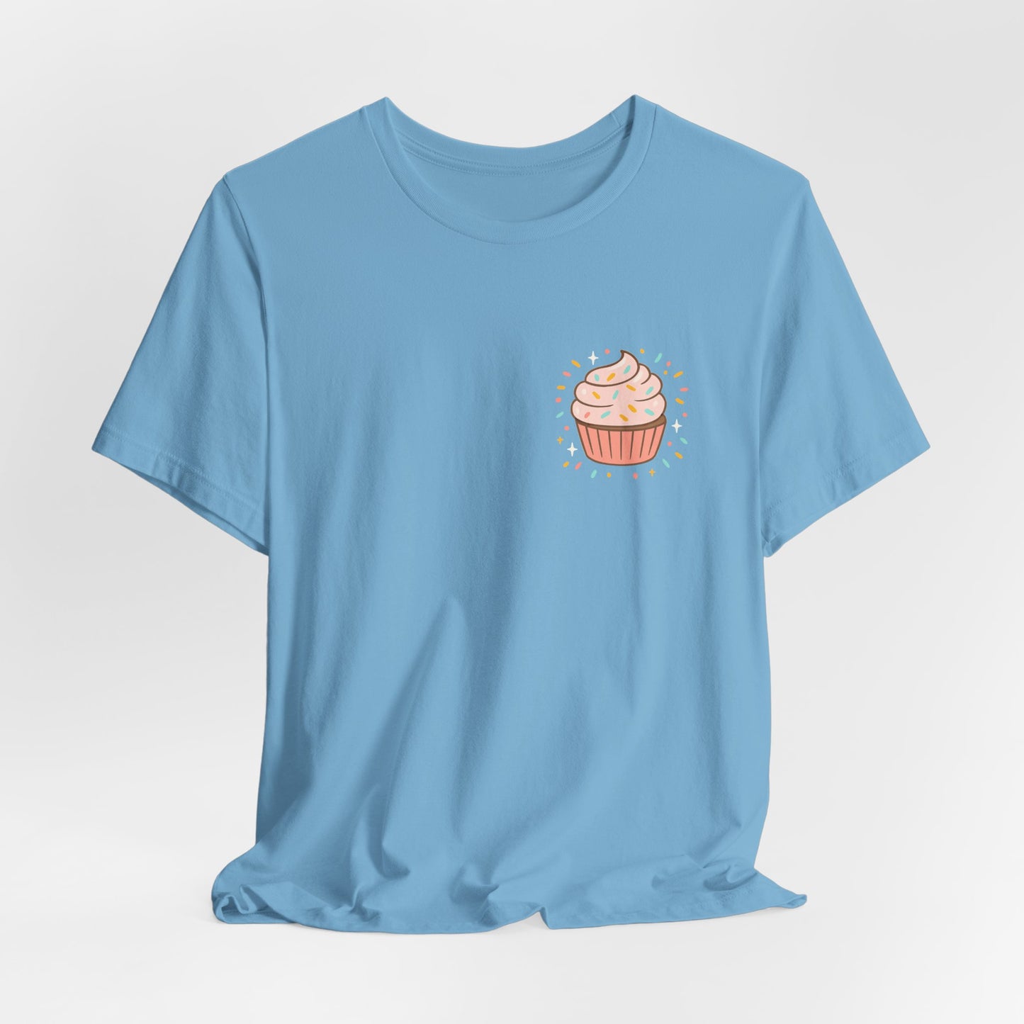 “I Bite Back Sweetly” Cupcake Shirt – Funny Feminine Sass Graphic Tee (Front & Back Print)