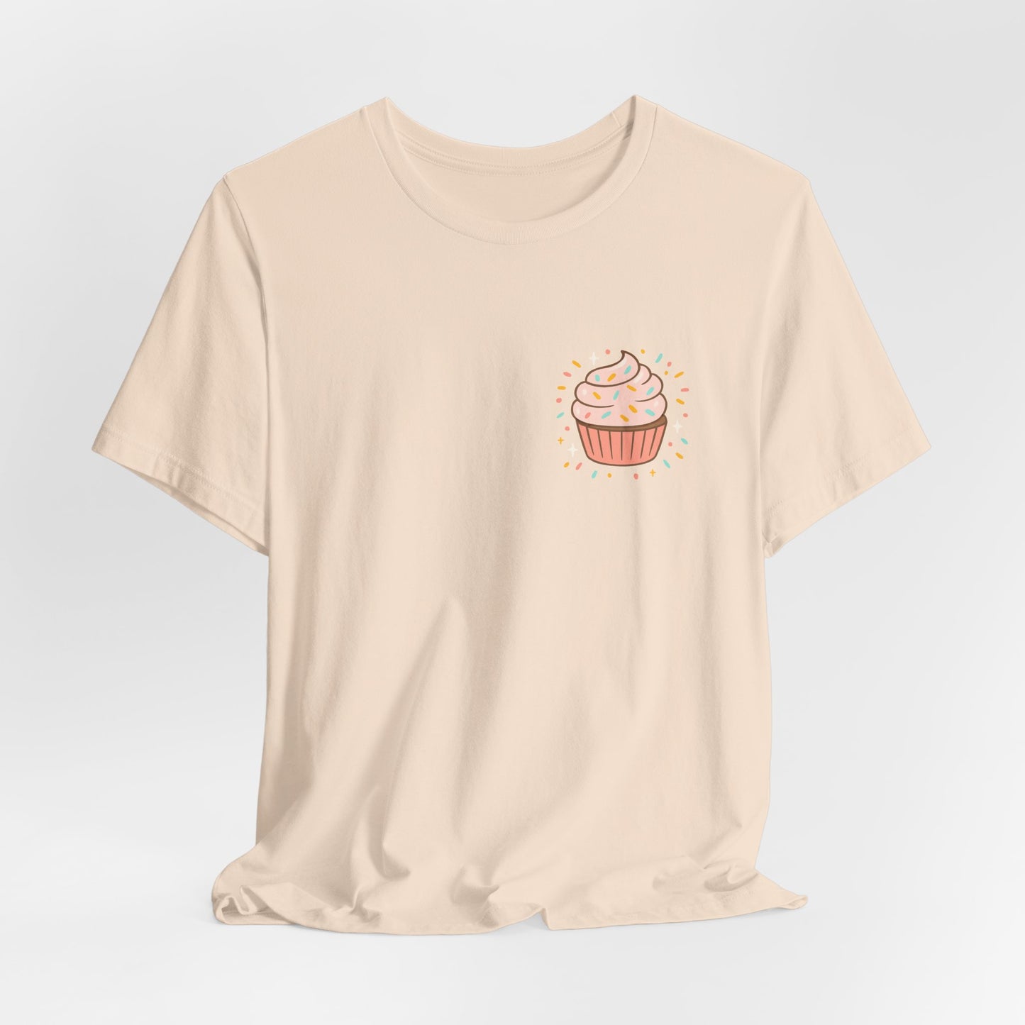 “I Bite Back Sweetly” Cupcake Shirt – Funny Feminine Sass Graphic Tee (Front & Back Print)