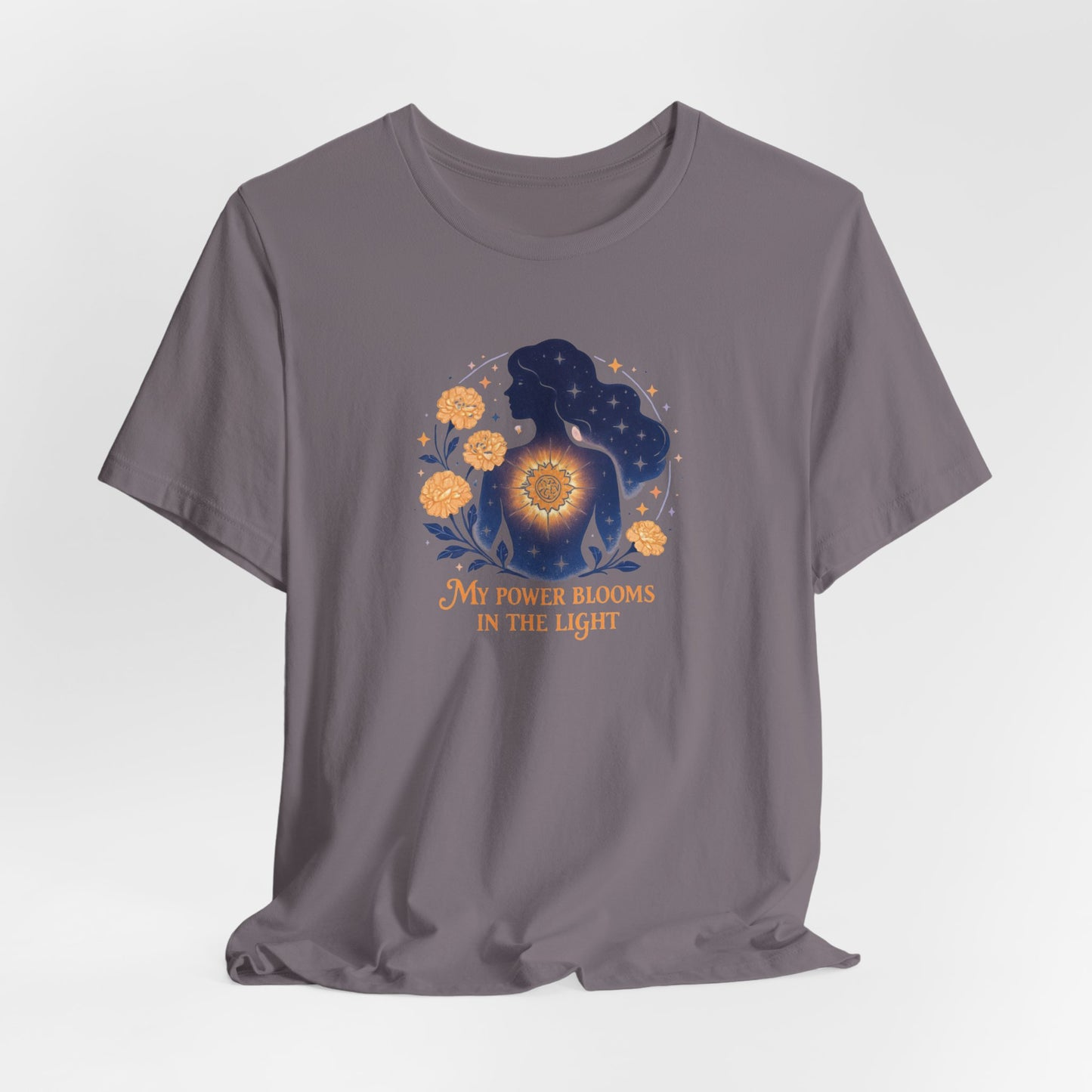My Power Blooms in the Light – Feminine Floral Energy T-Shirt