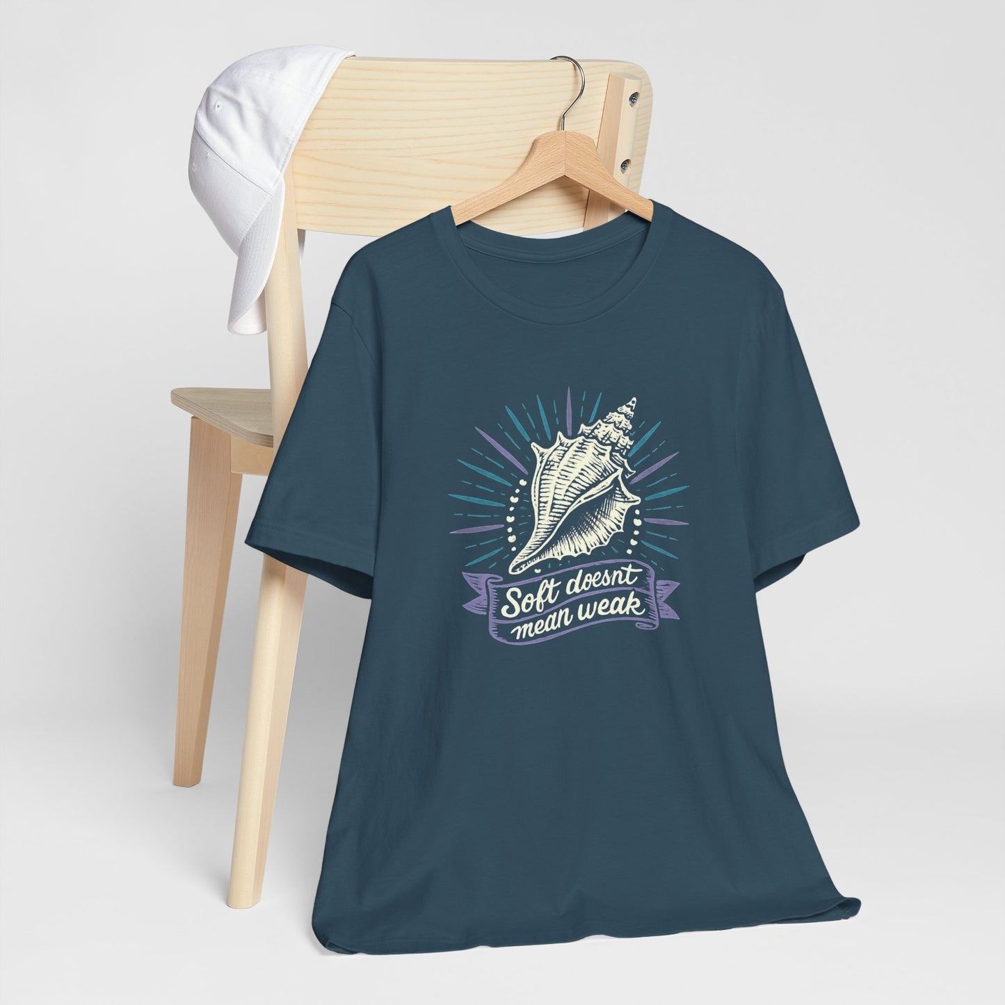 Soft Doesn’t Mean Weak Seashell T-Shirt – Strength in Kindness Tee