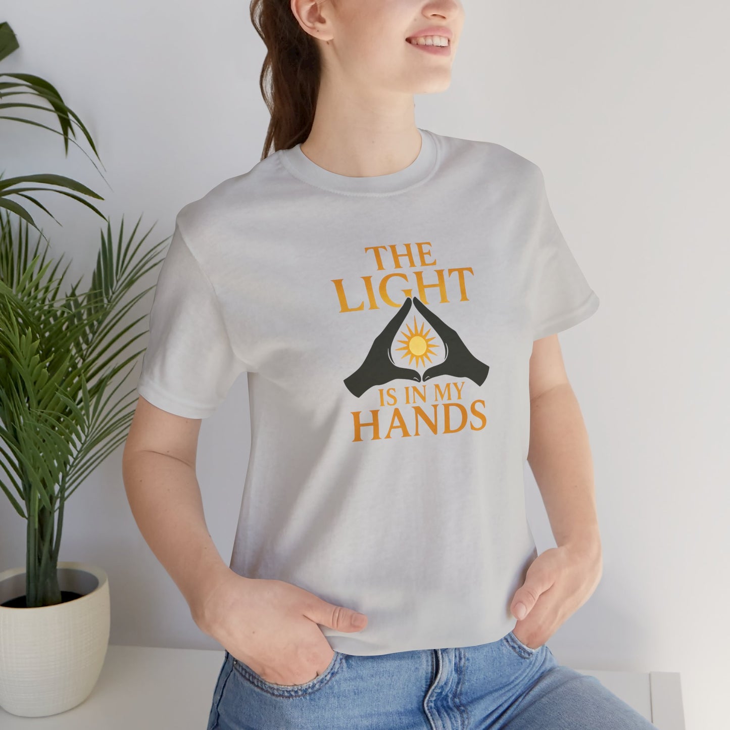 The Light Is In My Hands – Radiant Energy Quote Tee