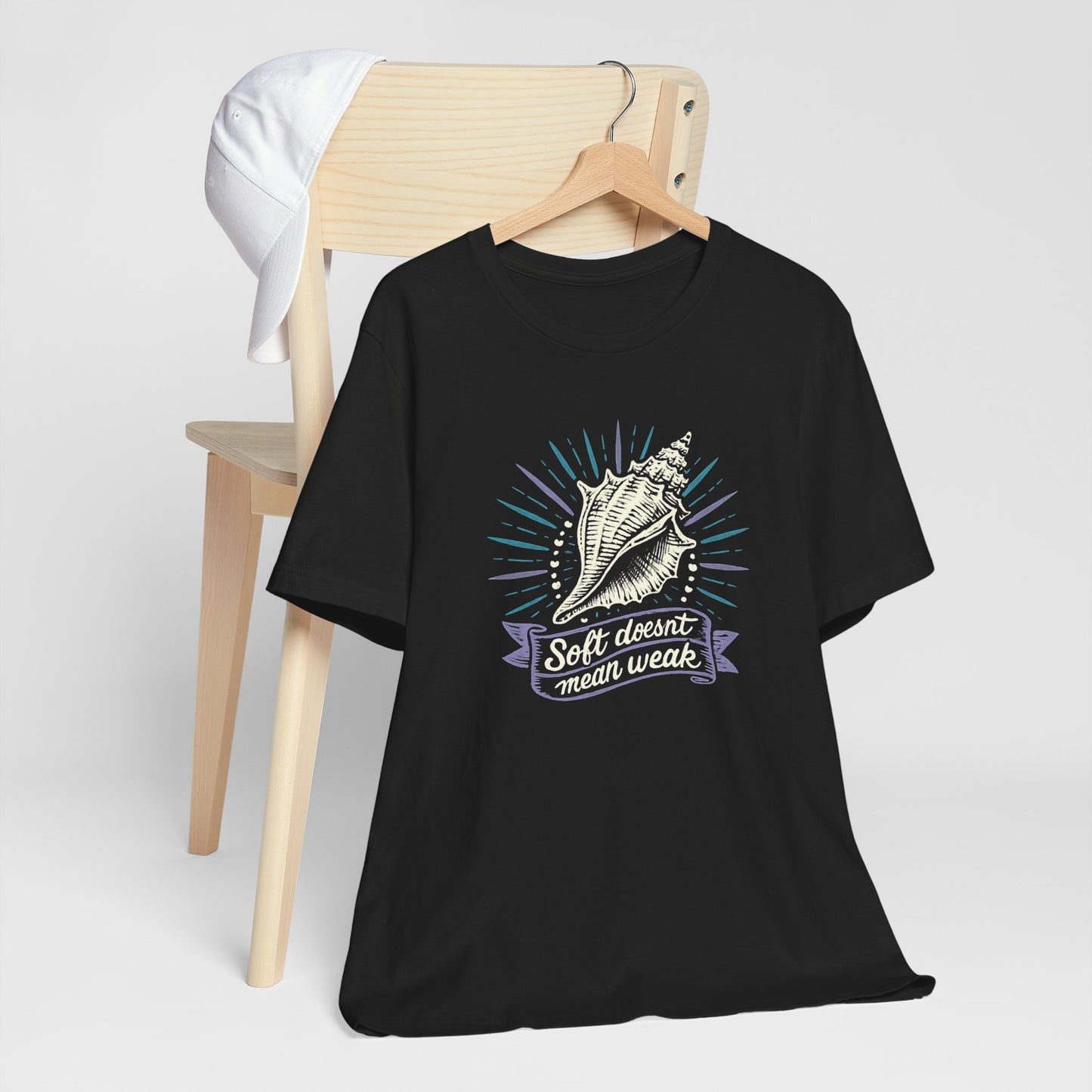 Soft Doesn’t Mean Weak Seashell T-Shirt – Strength in Kindness Tee