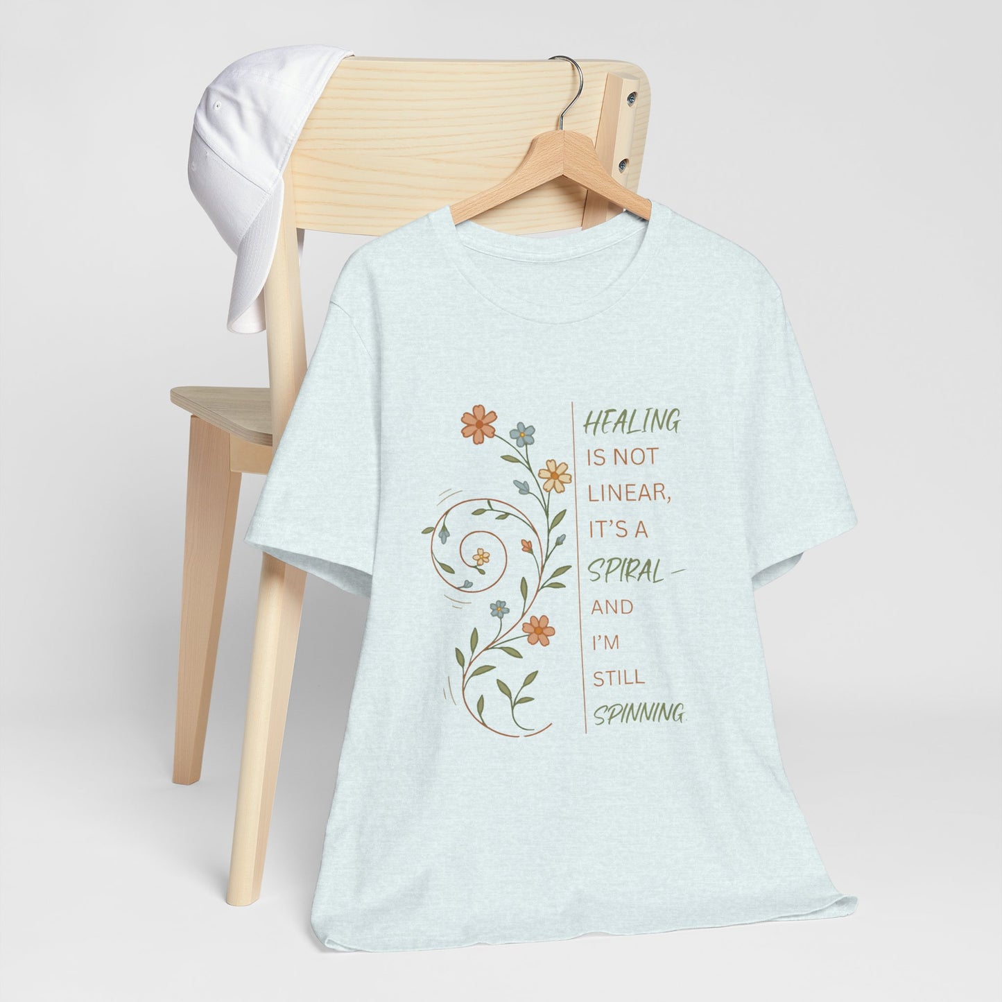 Healing Is Not Linear Spiral T-Shirt – Inspirational Self Care Tee