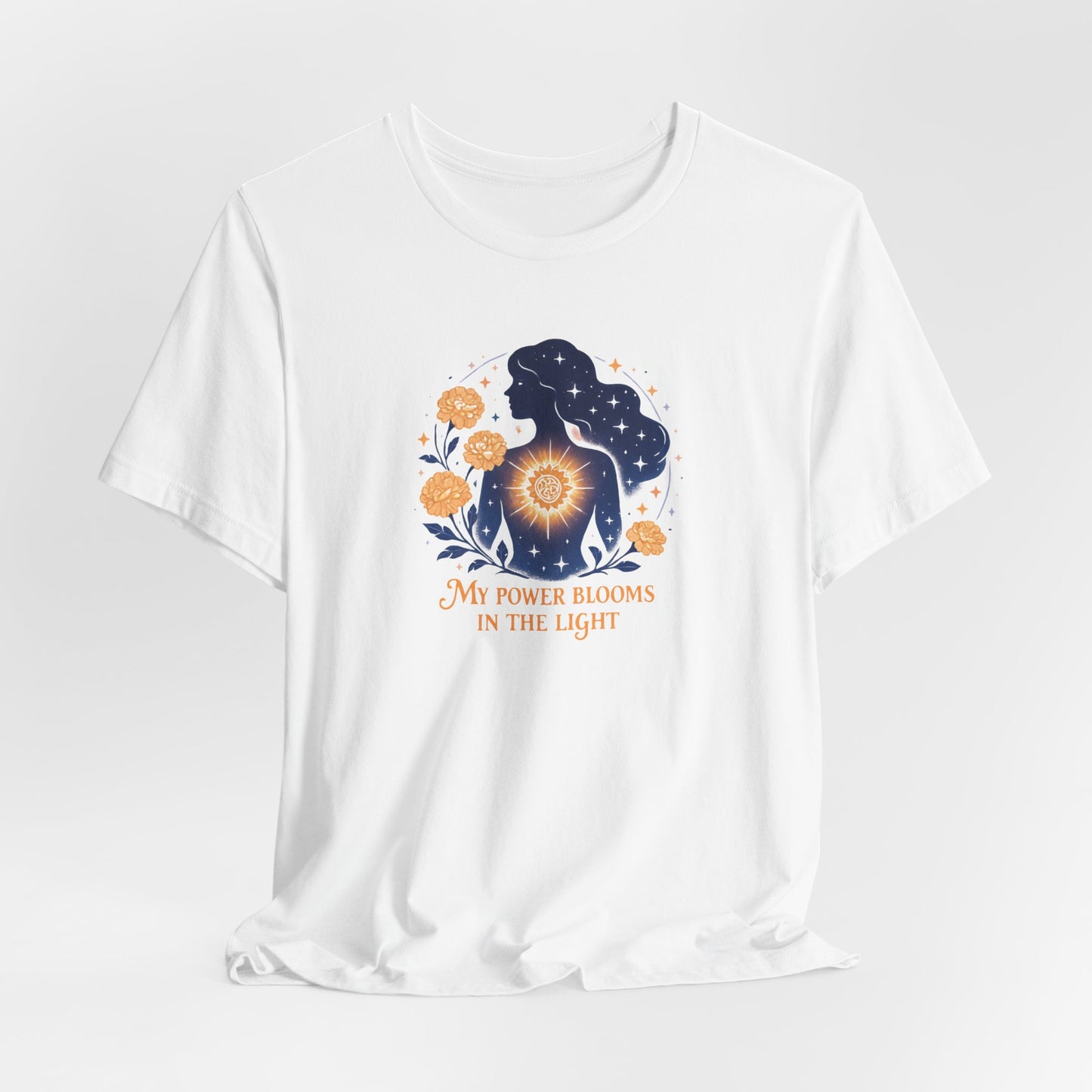 My Power Blooms in the Light – Feminine Floral Energy T-Shirt