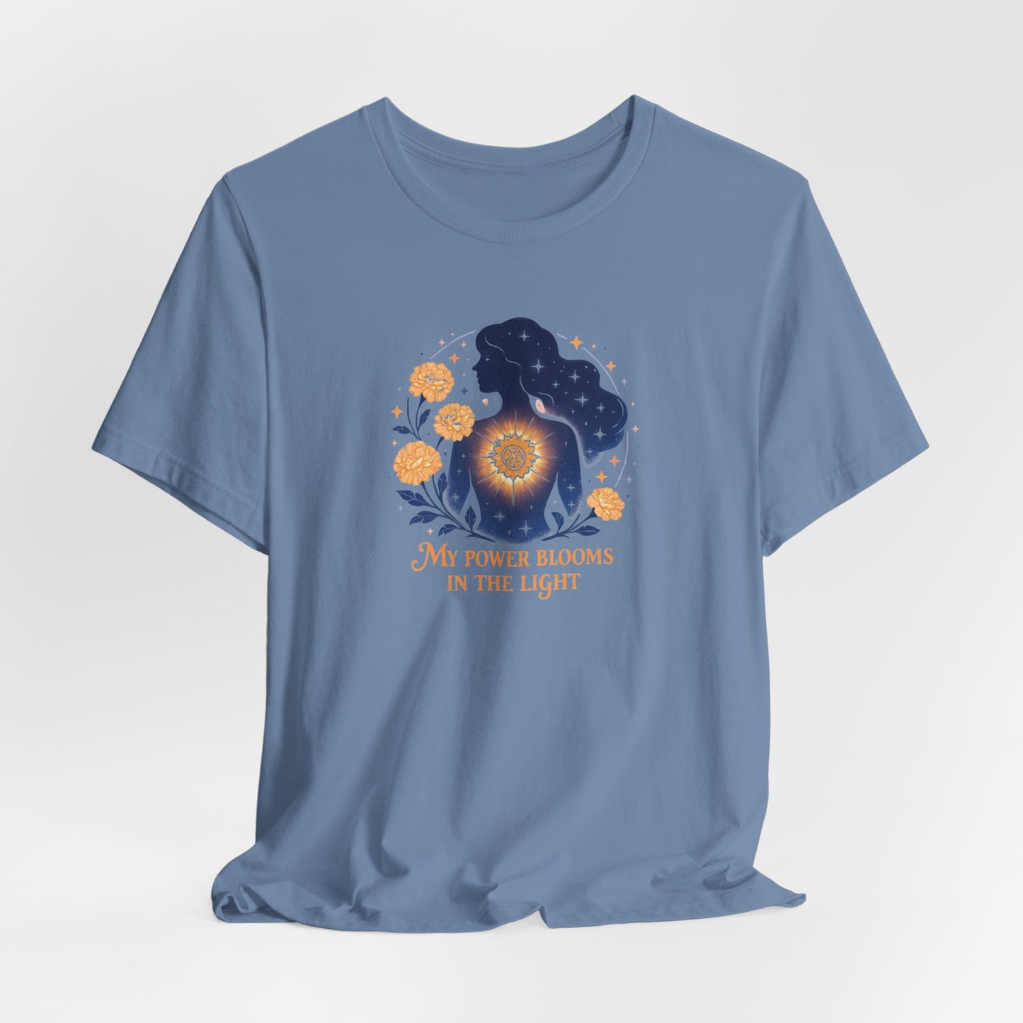 My Power Blooms in the Light – Feminine Floral Energy T-Shirt