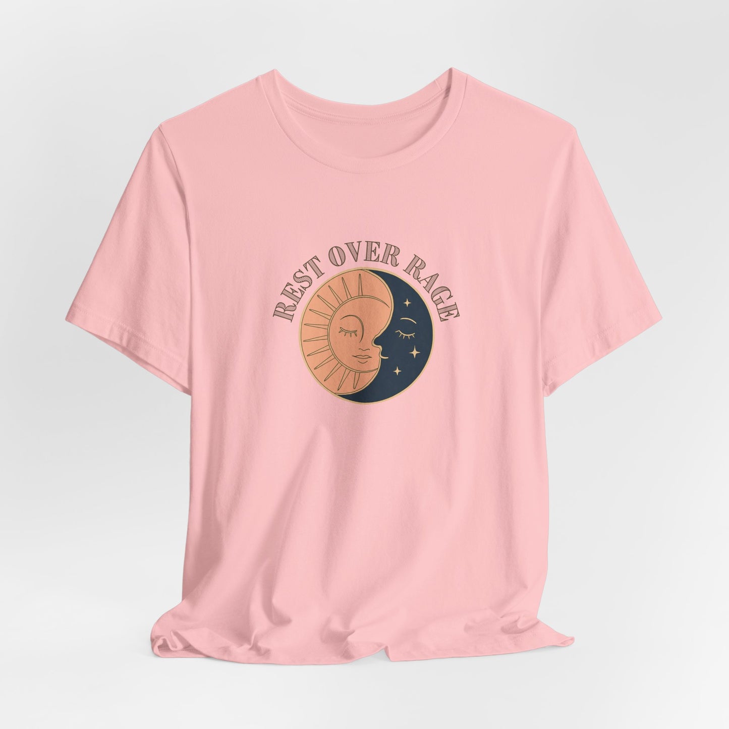 Rest Over Rage Shirt – Sun and Moon Graphic Tee, Self-Care Mindfulness T-Shirt
