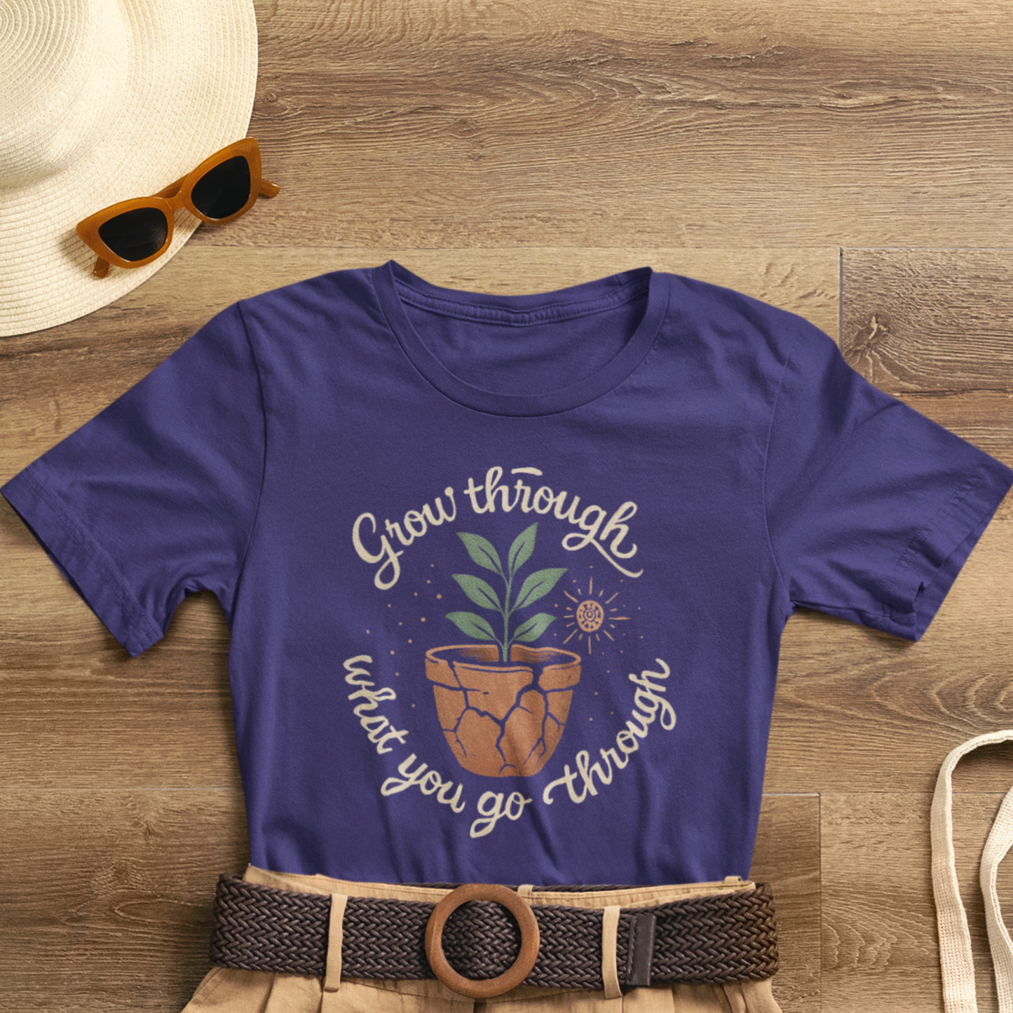 Grow Through What You Go Through | Gentle Empowerment Tee | Emotional Growth Shirt | Positive Mindset Gift