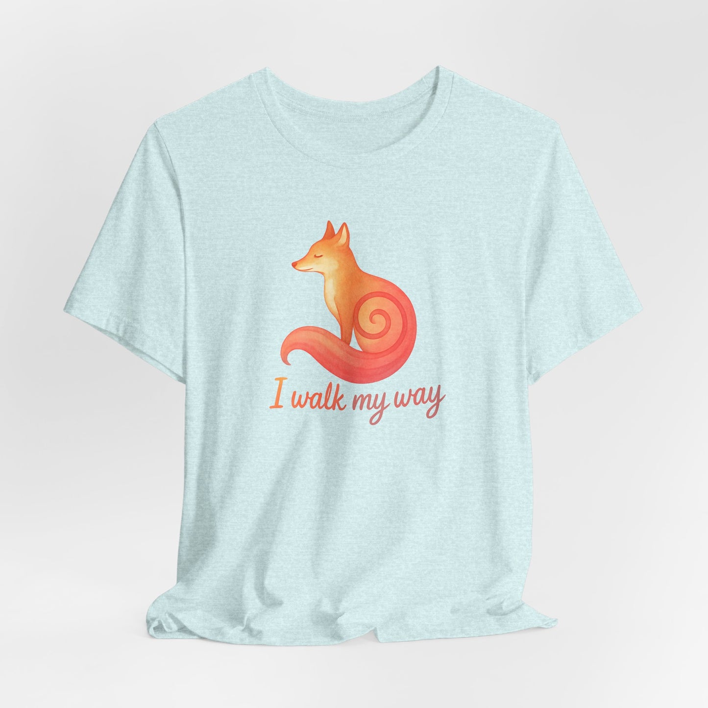 I Walk My Way Fox Shirt – Minimalist Animal Graphic Tee for Independent Spirits