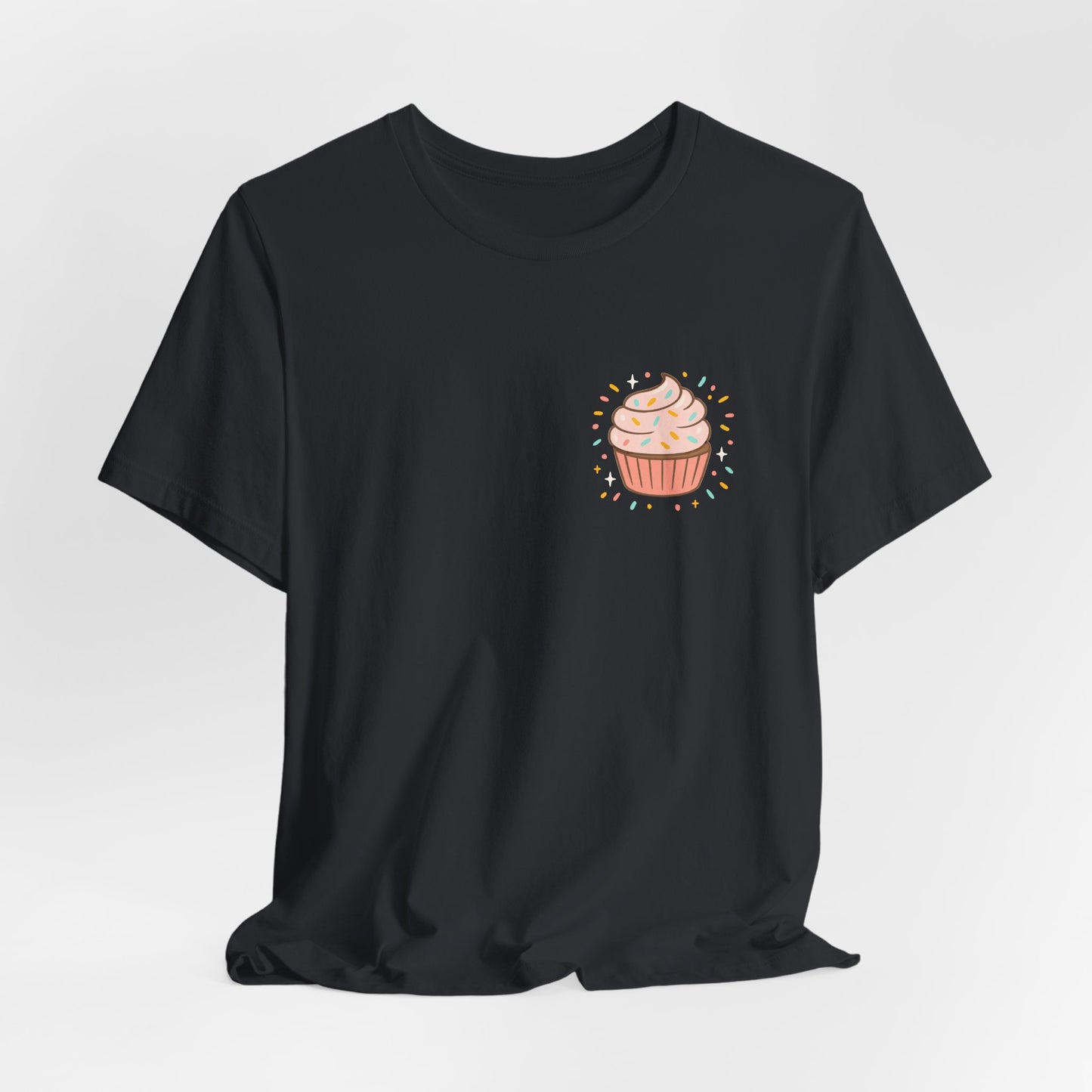 “I Bite Back Sweetly” Cupcake Shirt – Funny Feminine Sass Graphic Tee (Front & Back Print)
