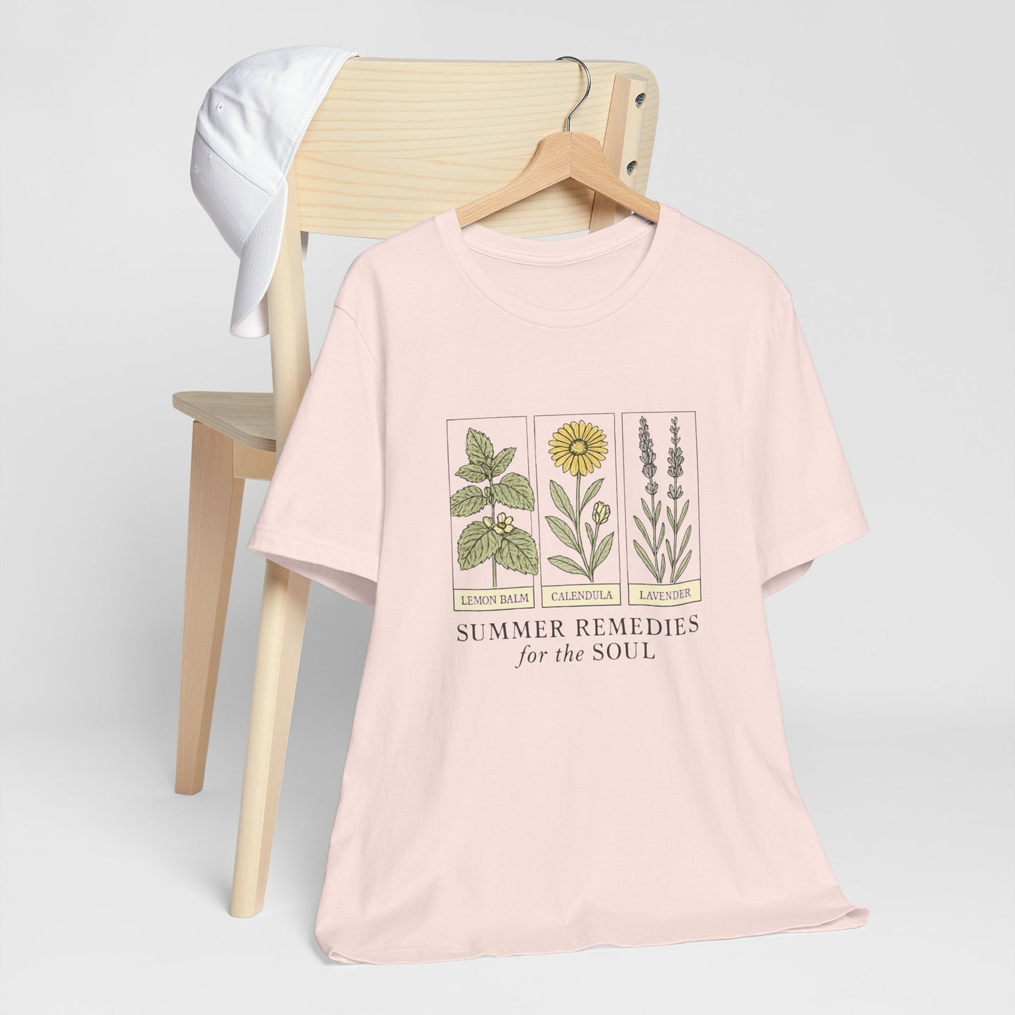 Lemon Balm, Calendula & Lavender Tee – Healing Plants Graphic Shirt