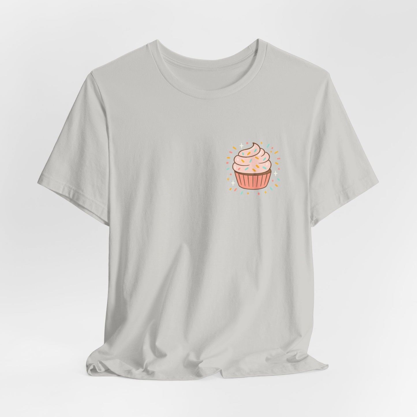 “I Bite Back Sweetly” Cupcake Shirt – Funny Feminine Sass Graphic Tee (Front & Back Print)