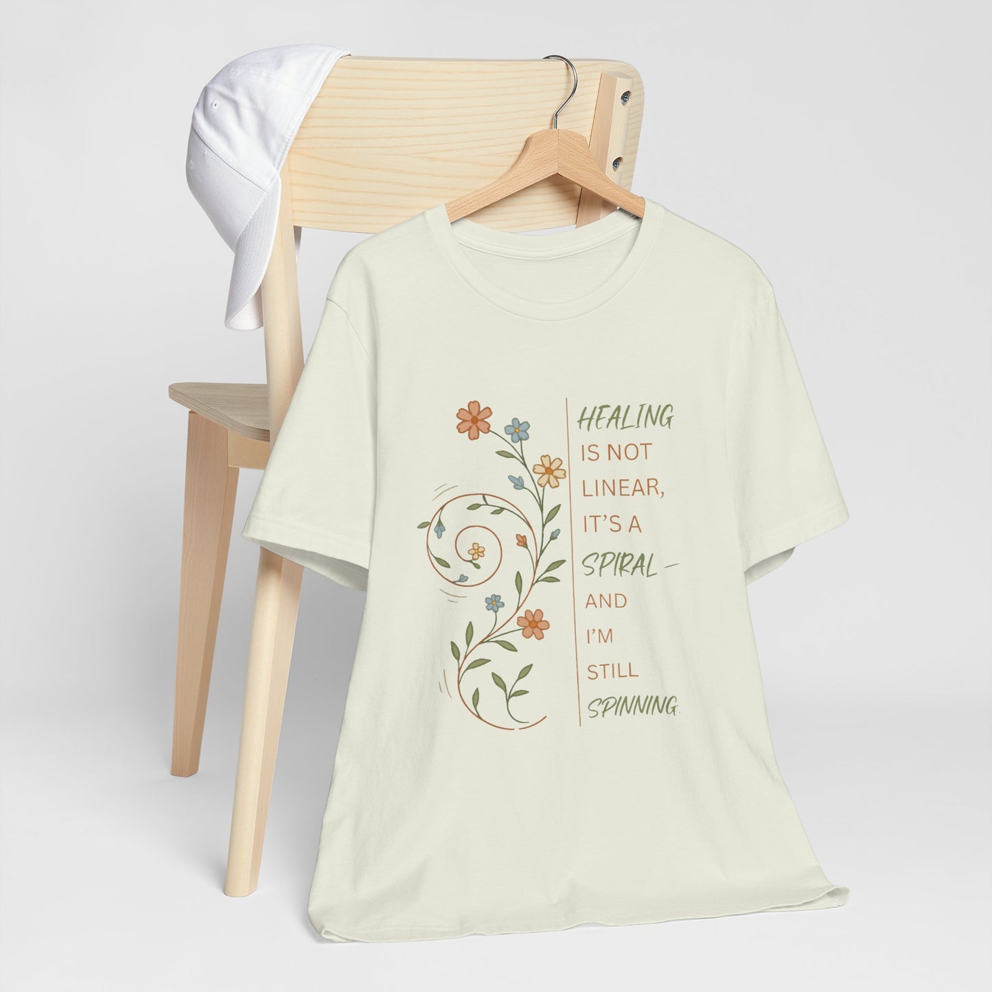 Healing Is Not Linear Spiral T-Shirt – Inspirational Self Care Tee