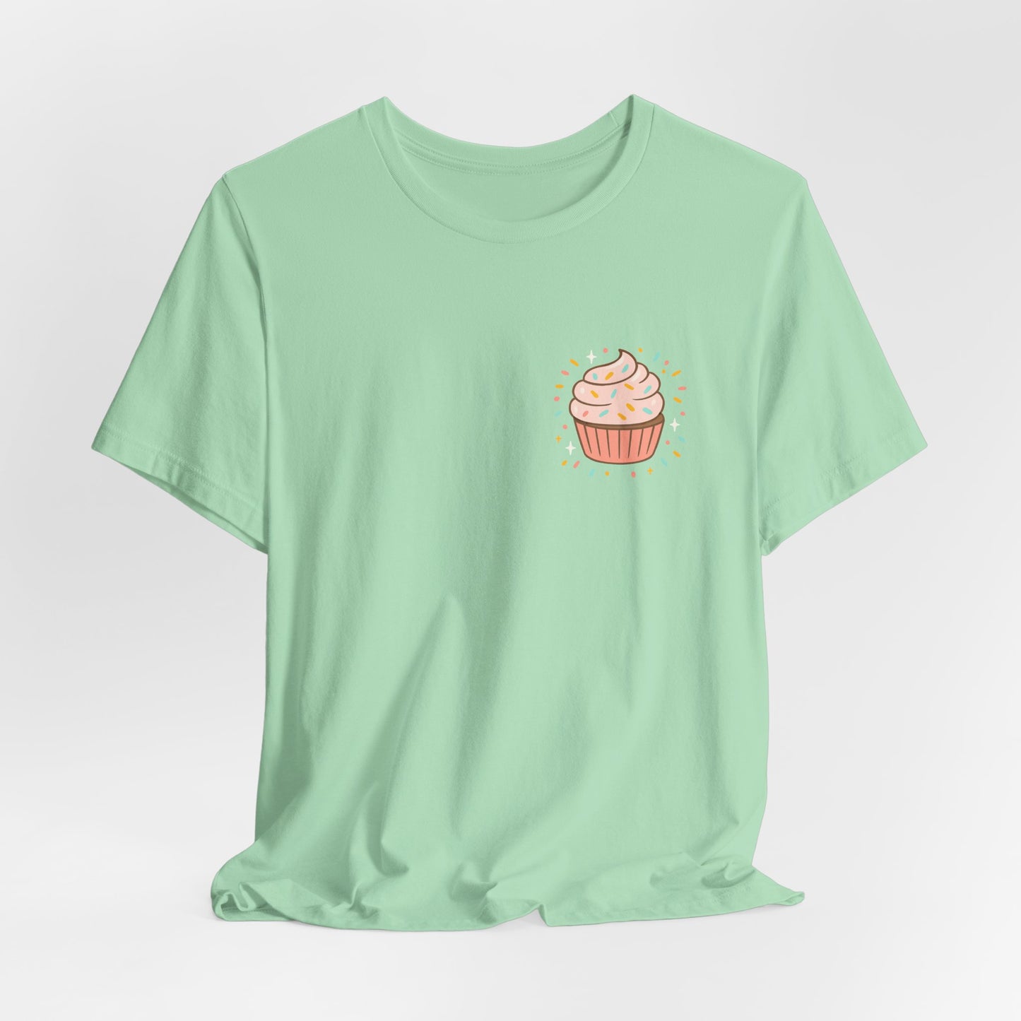 “I Bite Back Sweetly” Cupcake Shirt – Funny Feminine Sass Graphic Tee (Front & Back Print)