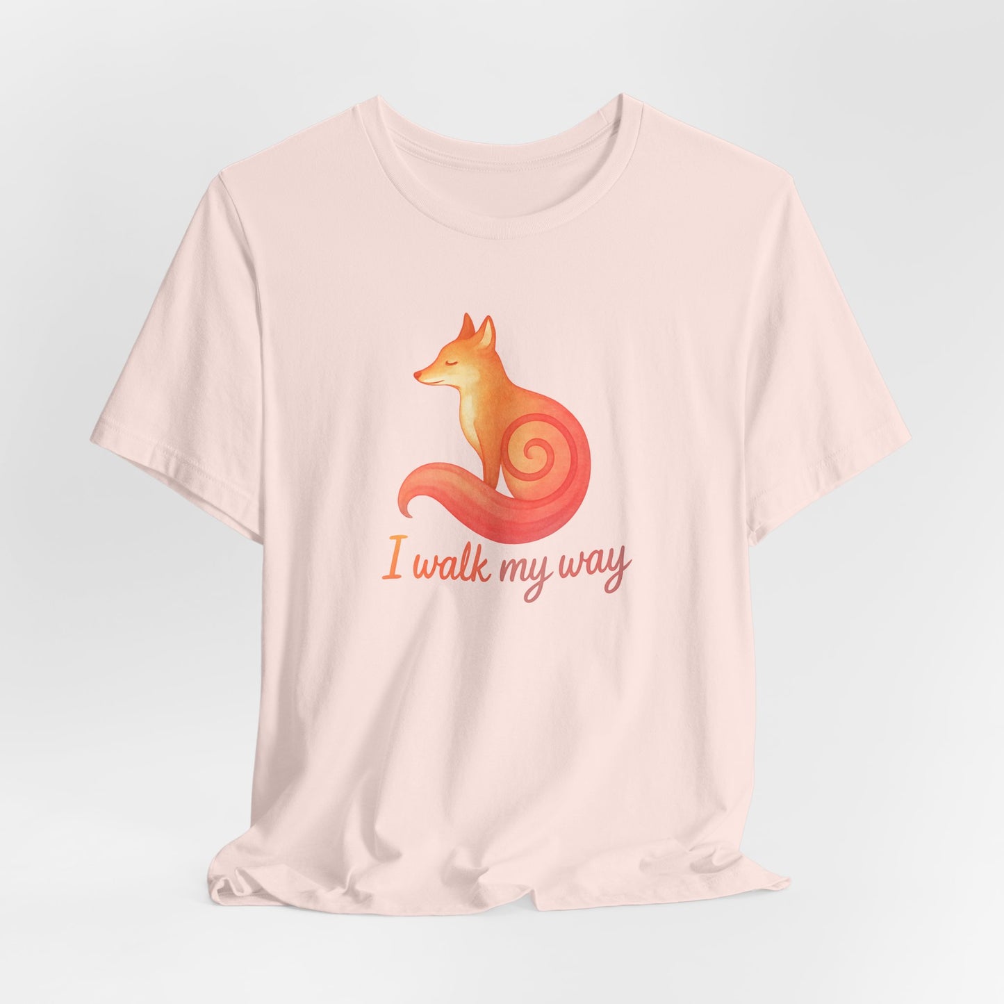 I Walk My Way Fox Shirt – Minimalist Animal Graphic Tee for Independent Spirits