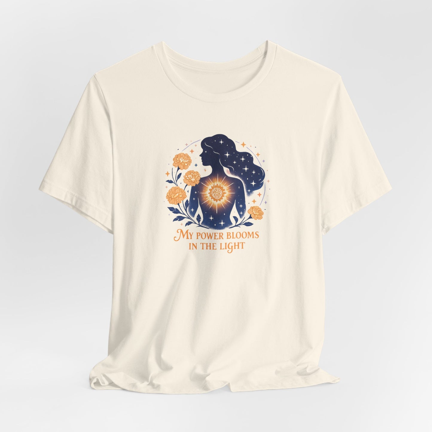 My Power Blooms in the Light – Feminine Floral Energy T-Shirt