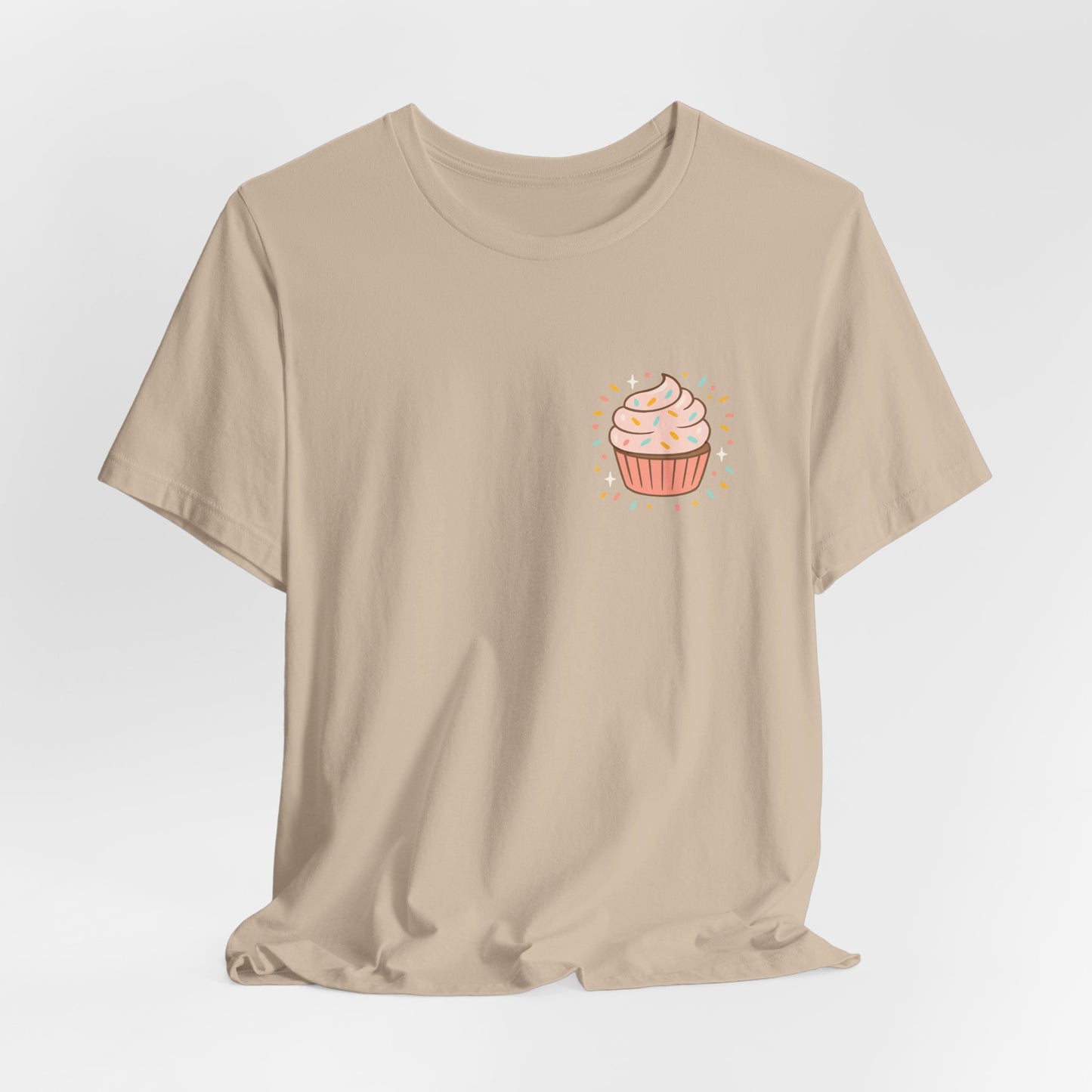 “I Bite Back Sweetly” Cupcake Shirt – Funny Feminine Sass Graphic Tee (Front & Back Print)