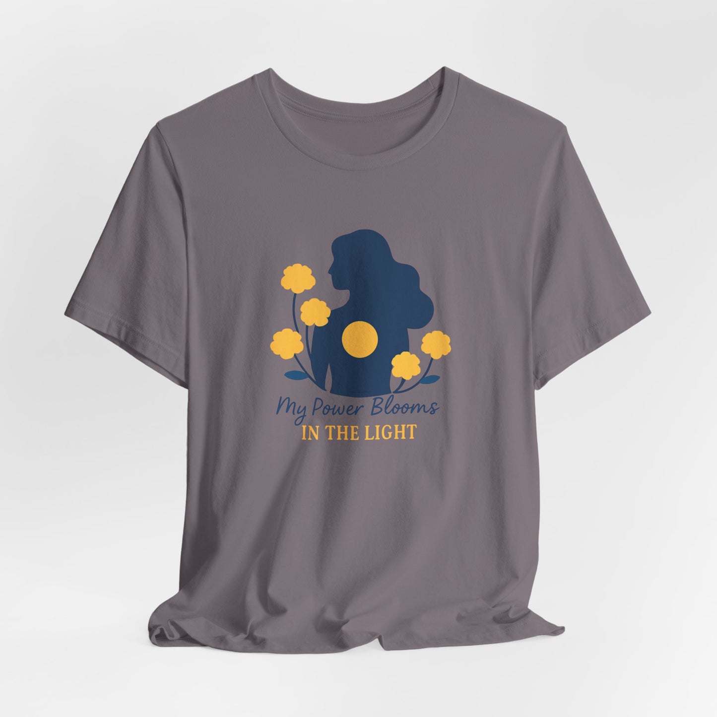 My Power Blooms in the Light – Empowerment Floral T-Shirt