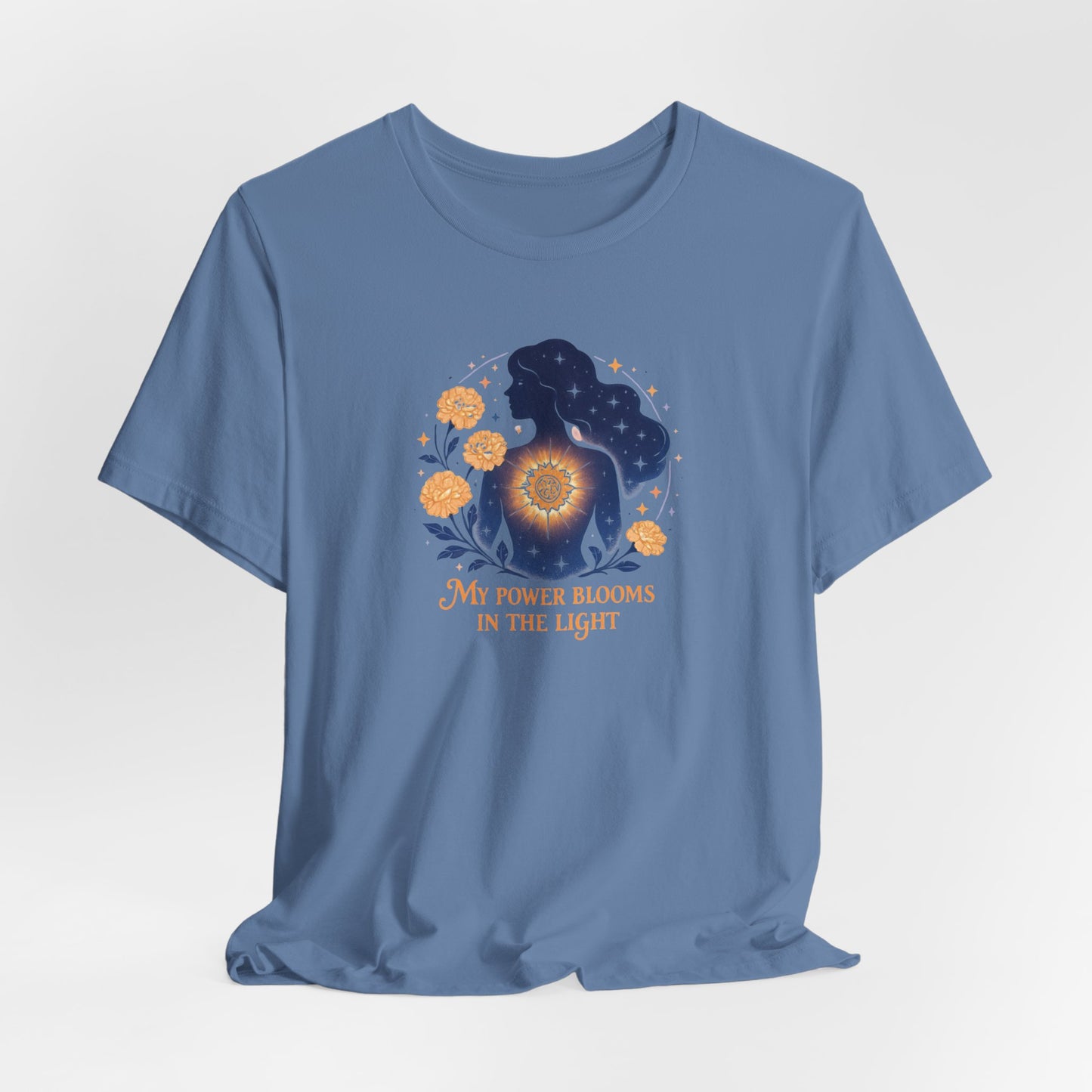 My Power Blooms in the Light – Feminine Floral Energy T-Shirt