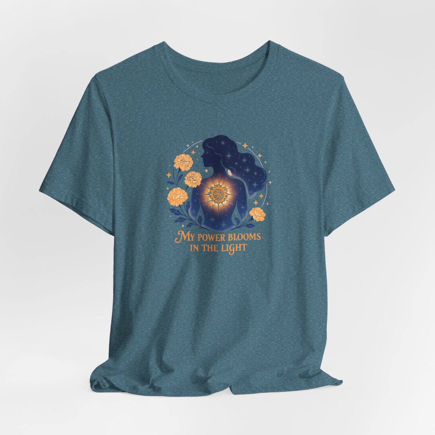 My Power Blooms in the Light – Feminine Floral Energy T-Shirt