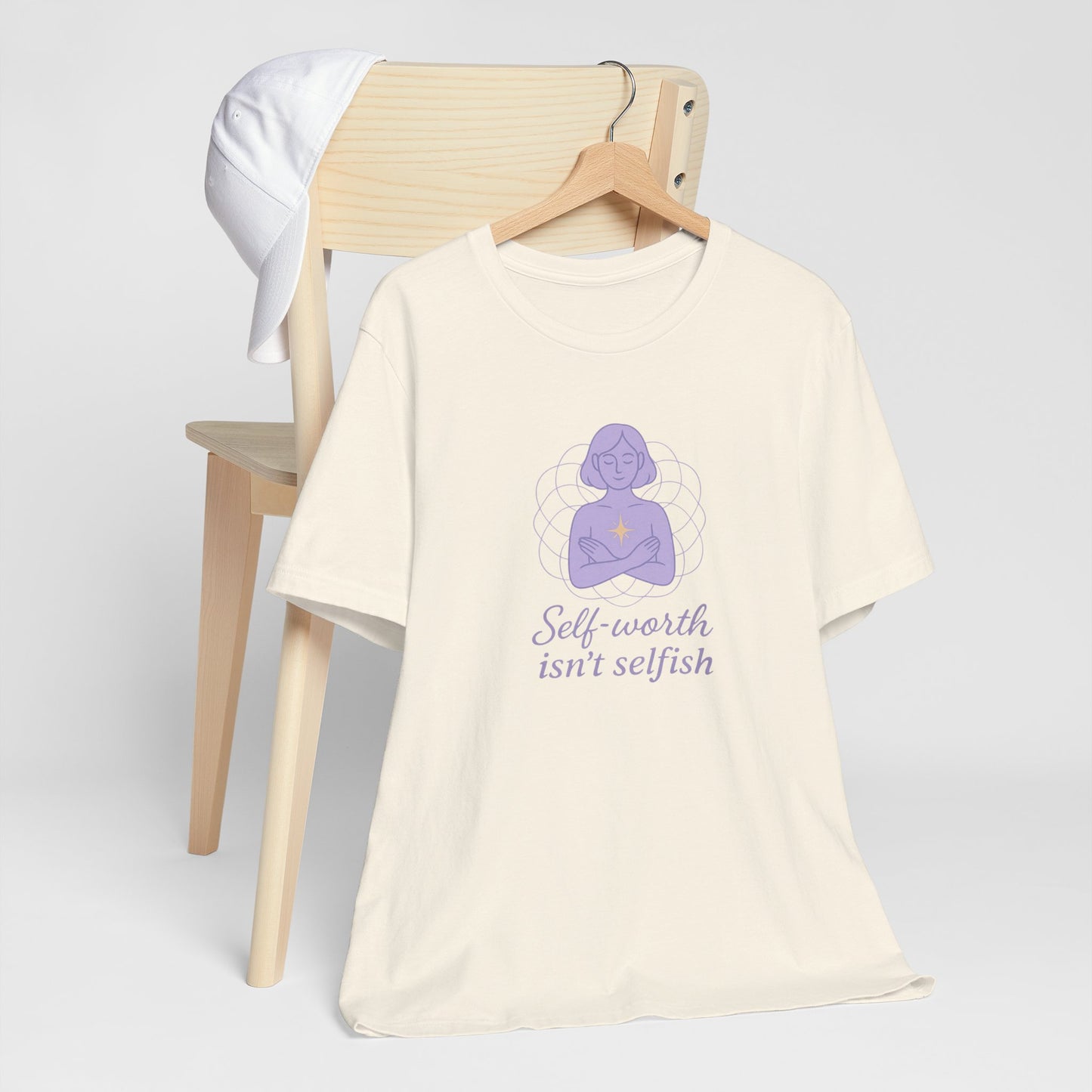 Self-Worth Isn’t Selfish Shirt | Feminist Empowerment Tee | Minimalist Line Art Graphic T-Shirt