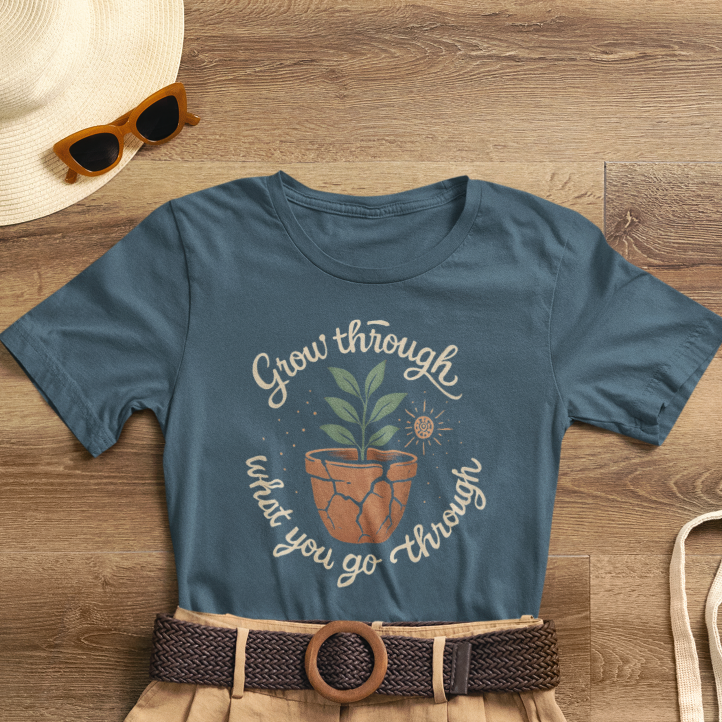 Grow Through What You Go Through | Gentle Empowerment Tee | Emotional Growth Shirt | Positive Mindset Gift