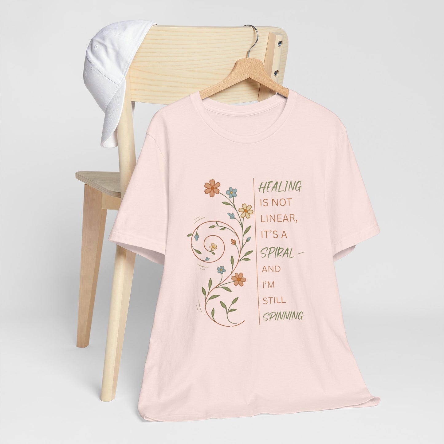 Healing Is Not Linear Spiral T-Shirt – Inspirational Self Care Tee