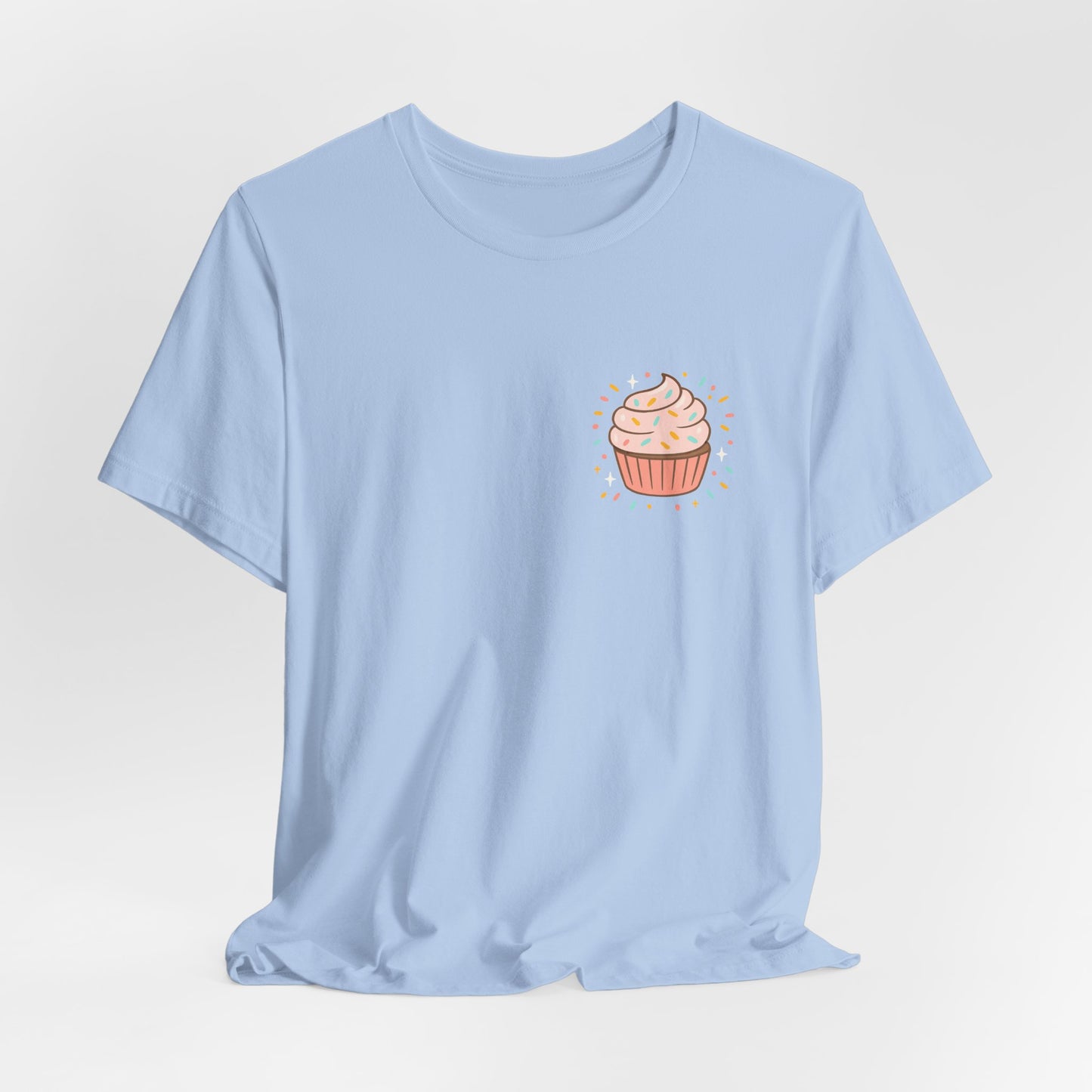 “I Bite Back Sweetly” Cupcake Shirt – Funny Feminine Sass Graphic Tee (Front & Back Print)