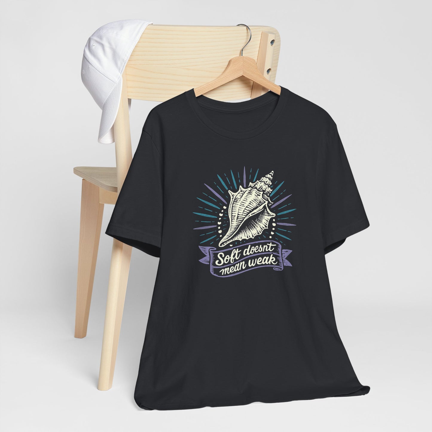 Soft Doesn’t Mean Weak Seashell T-Shirt – Strength in Kindness Tee