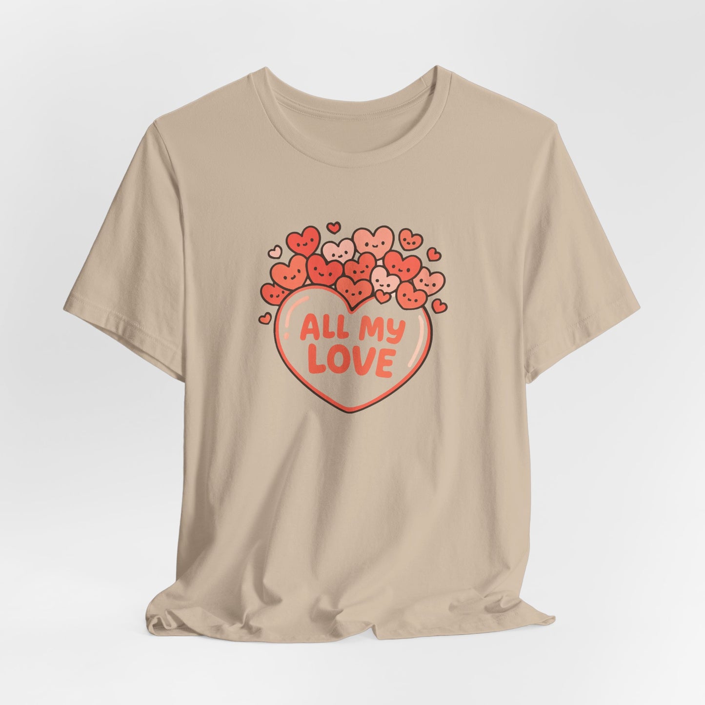 All My Love Cute Heart T-Shirt – Romantic Valentine’s Day Gift Tee
