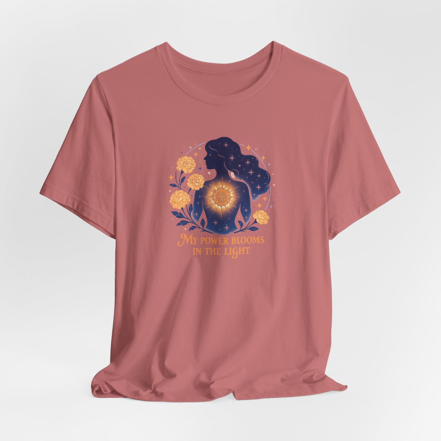 My Power Blooms in the Light – Feminine Floral Energy T-Shirt