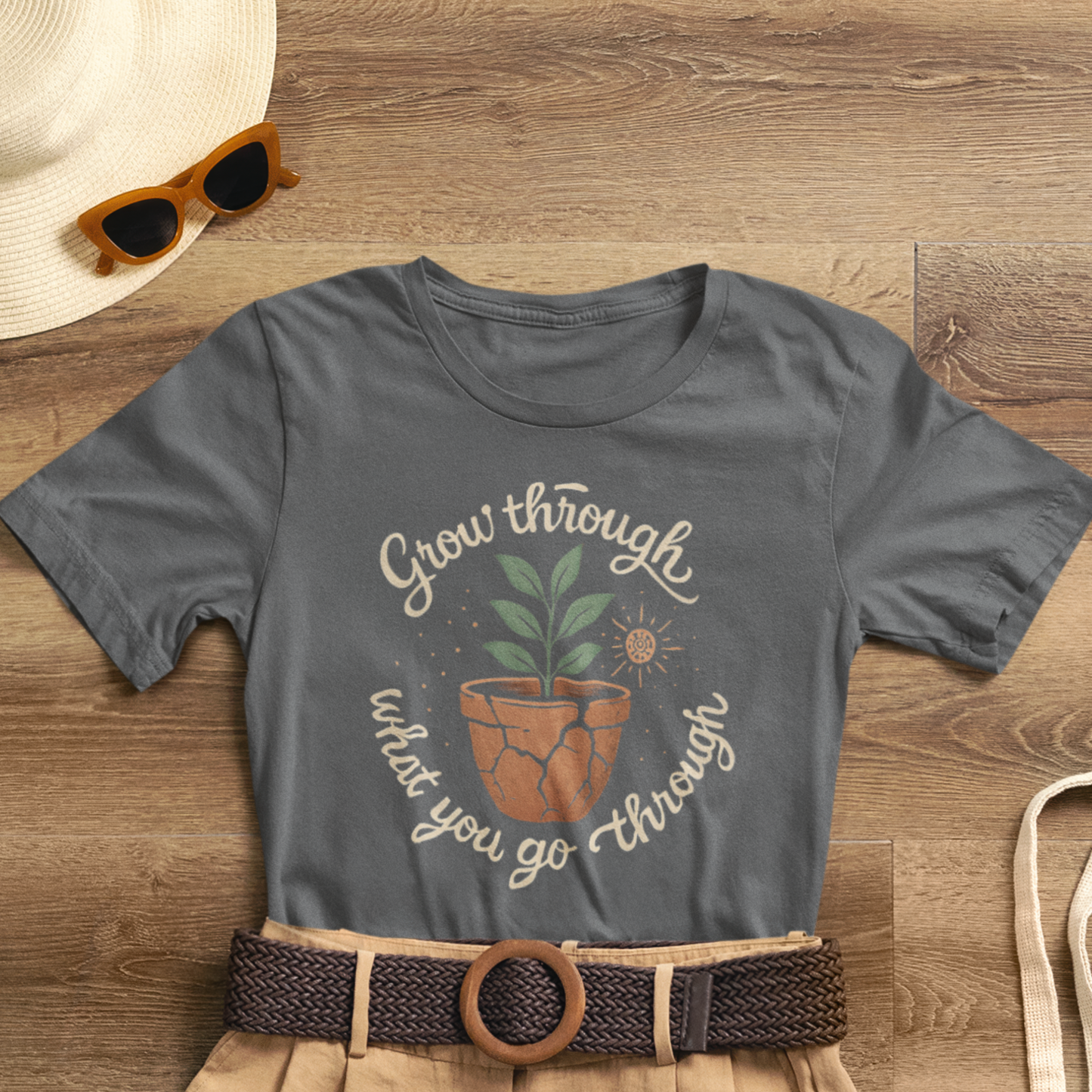 Grow Through What You Go Through | Gentle Empowerment Tee | Emotional Growth Shirt | Positive Mindset Gift