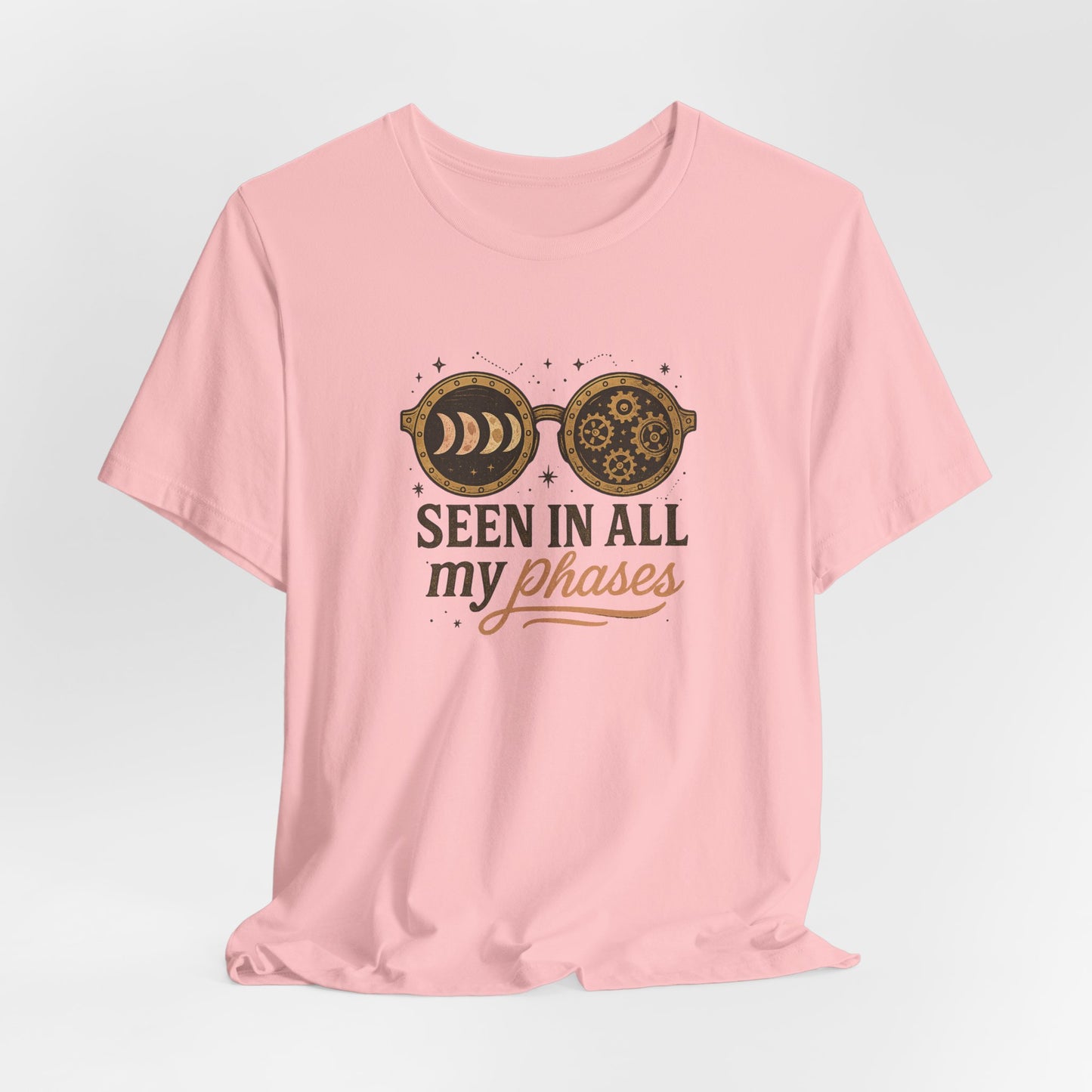Moon Phase Steampunk Sunglasses T-Shirt – Seen in All My Phases Graphic Tee