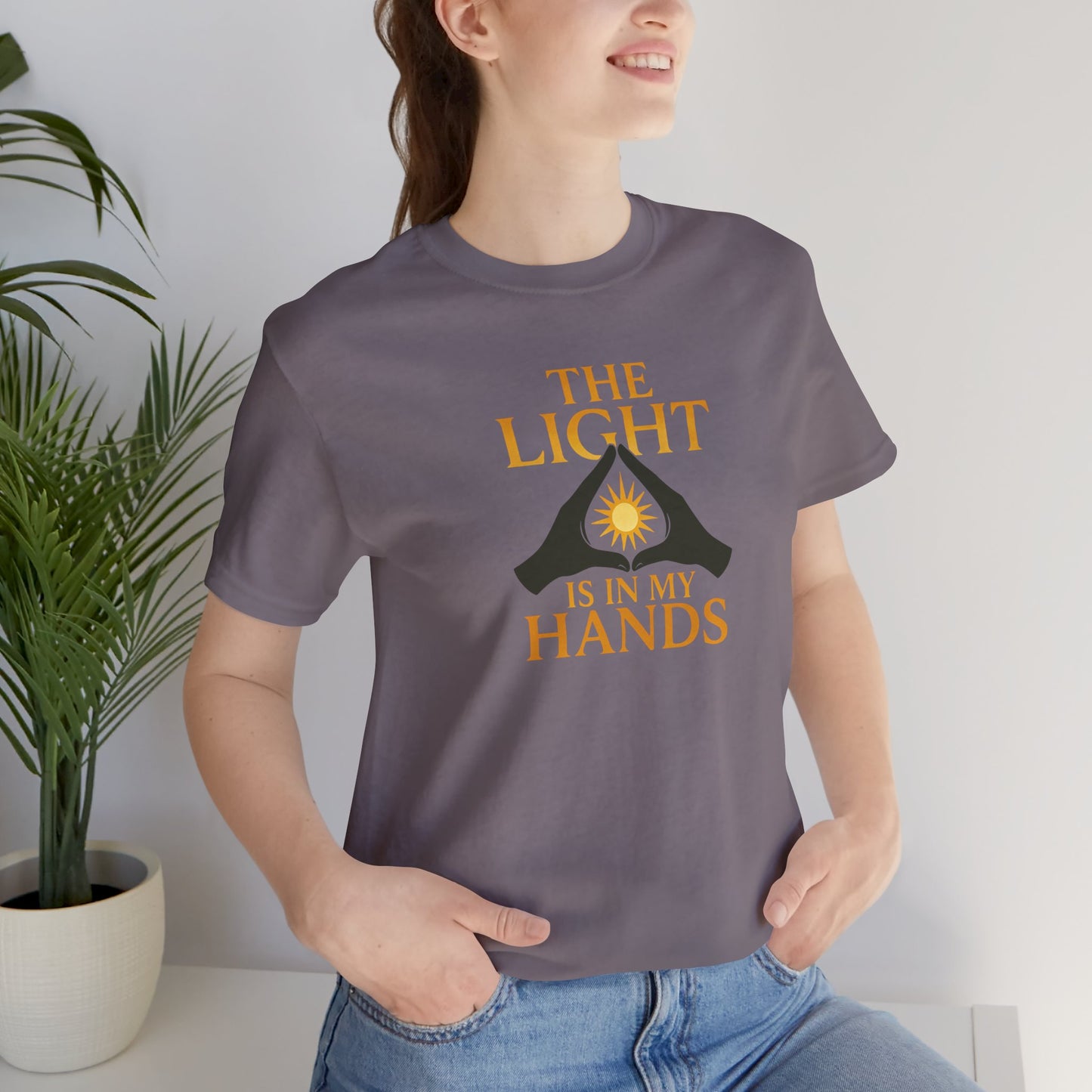 The Light Is In My Hands – Radiant Energy Quote Tee