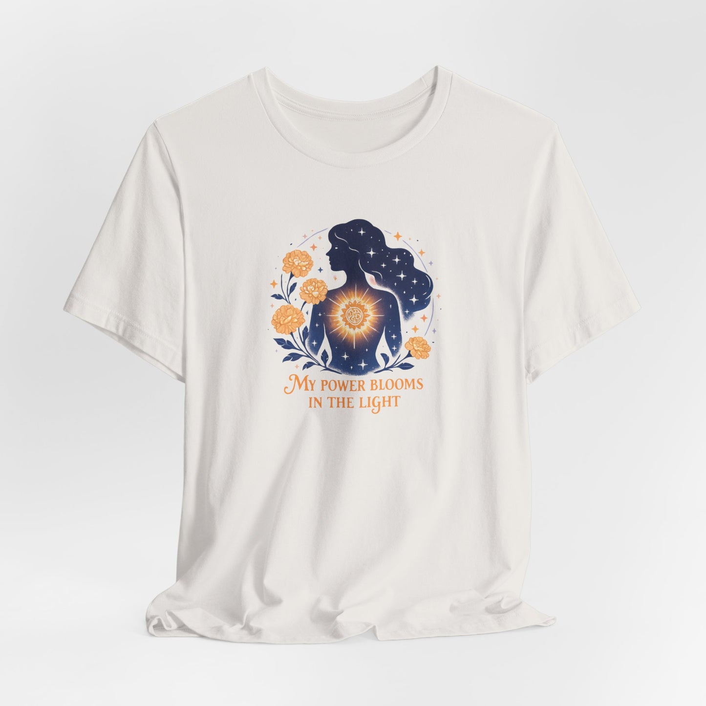 My Power Blooms in the Light – Feminine Floral Energy T-Shirt