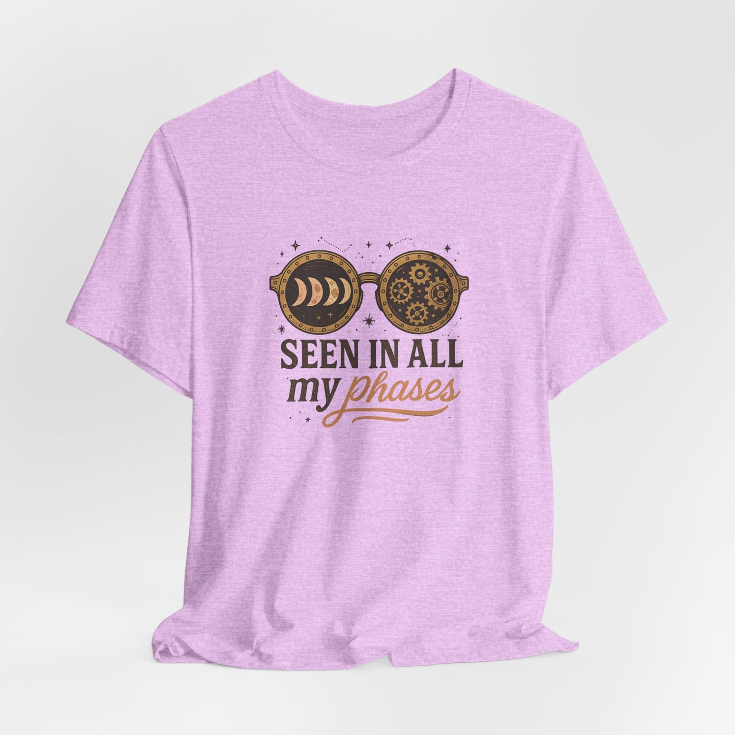 Moon Phase Steampunk Sunglasses T-Shirt – Seen in All My Phases Graphic Tee