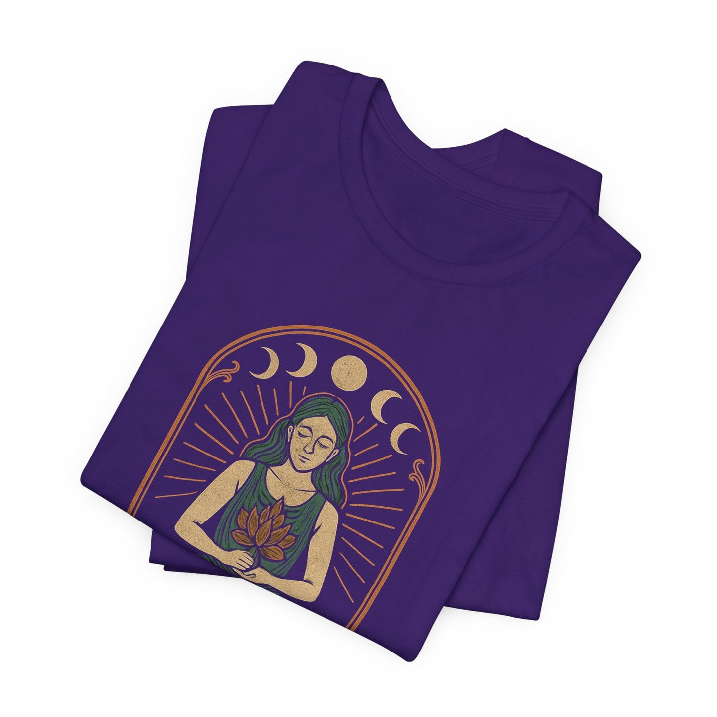 Bloom On My Terms T-Shirt – Feminine Moon Phases Graphic Tee, Self Growth Boho Shirt, Empowering Goddess Top - Spirit Stitch
