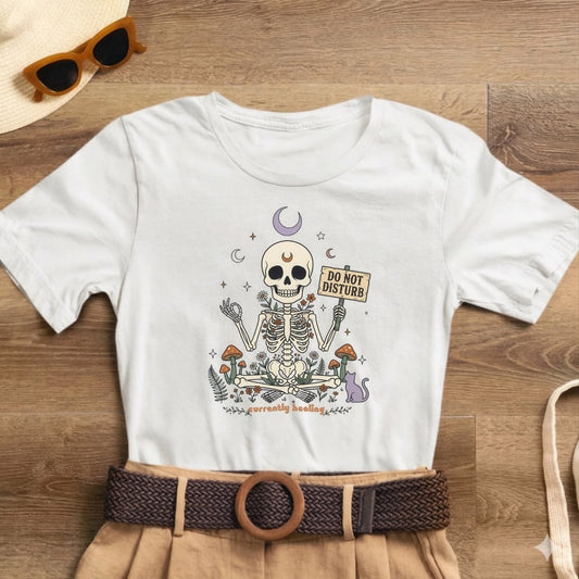 Currently Healing Skeleton Tee | Spirit Stitch - Spirit Stitch. Gift for International Self-Care Day.