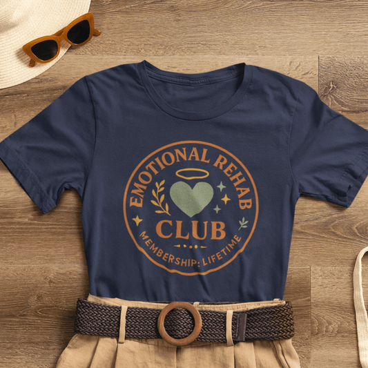 Emotional Rehab Club Shirt – Vintage Self - Care Graphic Tee - Spirit Stitch