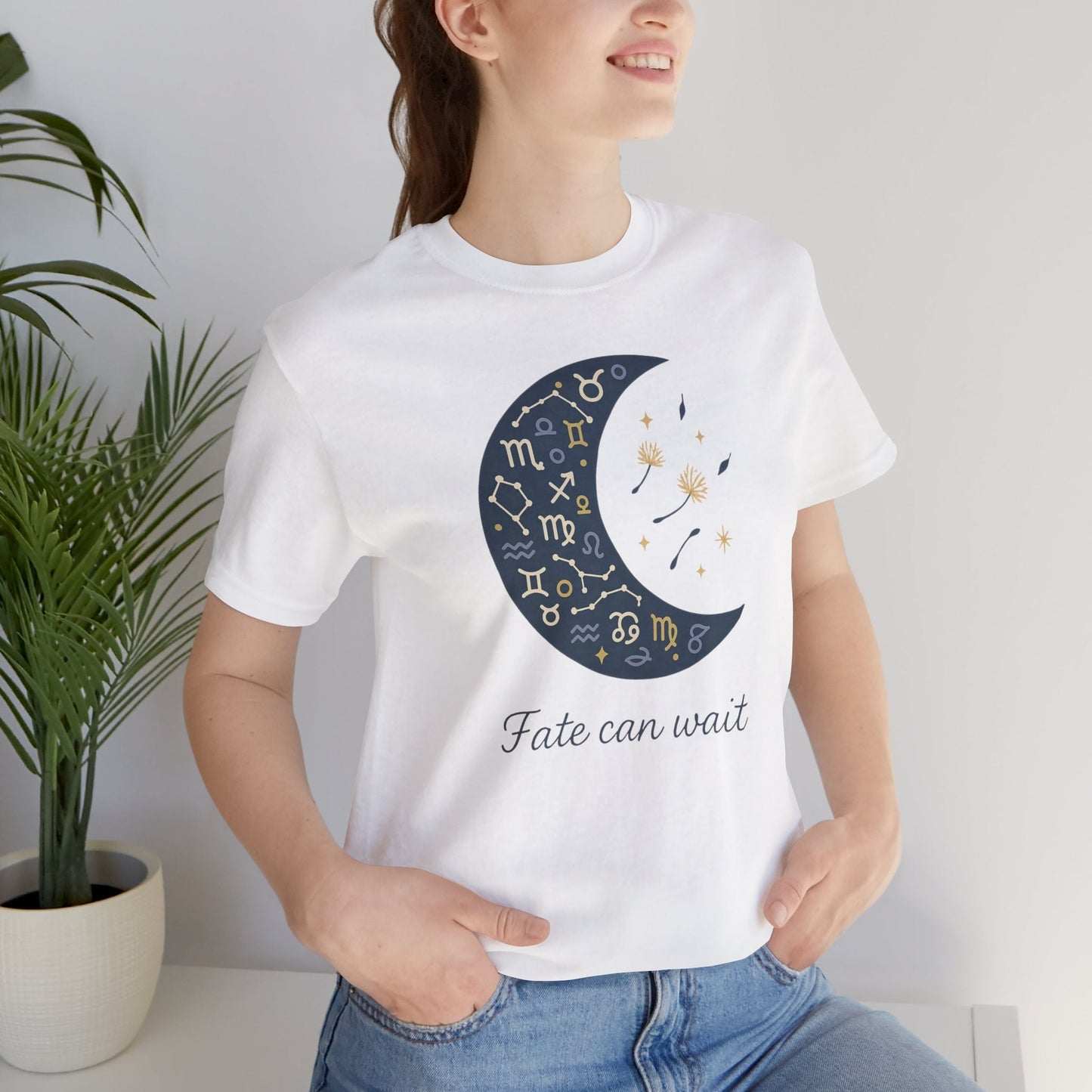 Fate Can Wait Shirt | Celestial Patience Tee | Zodiac Moon Graphic | Gentle Rebels Collection - Spirit Stitch