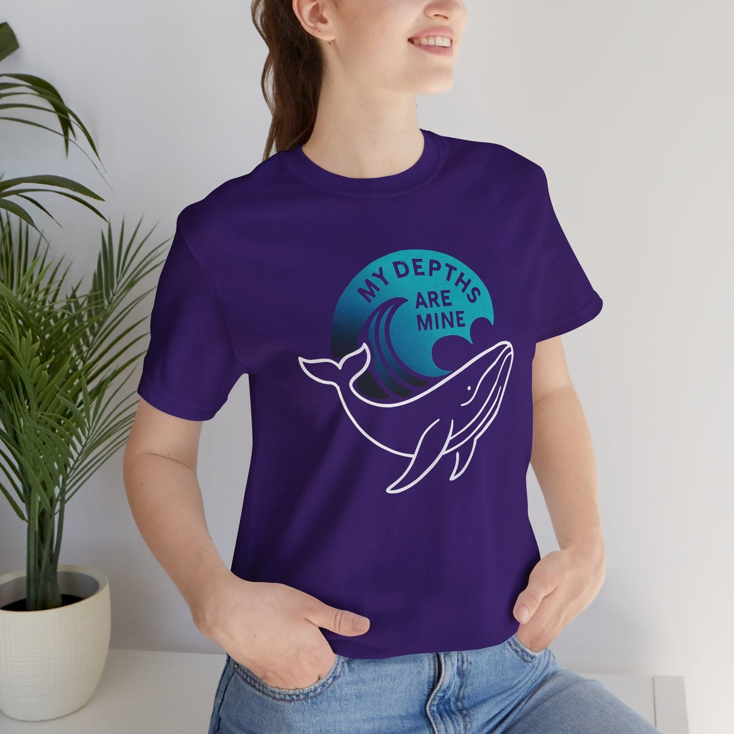 My Depths Are Mine Whale T-Shirt – Ocean Lover Statement Tee - Spirit Stitch