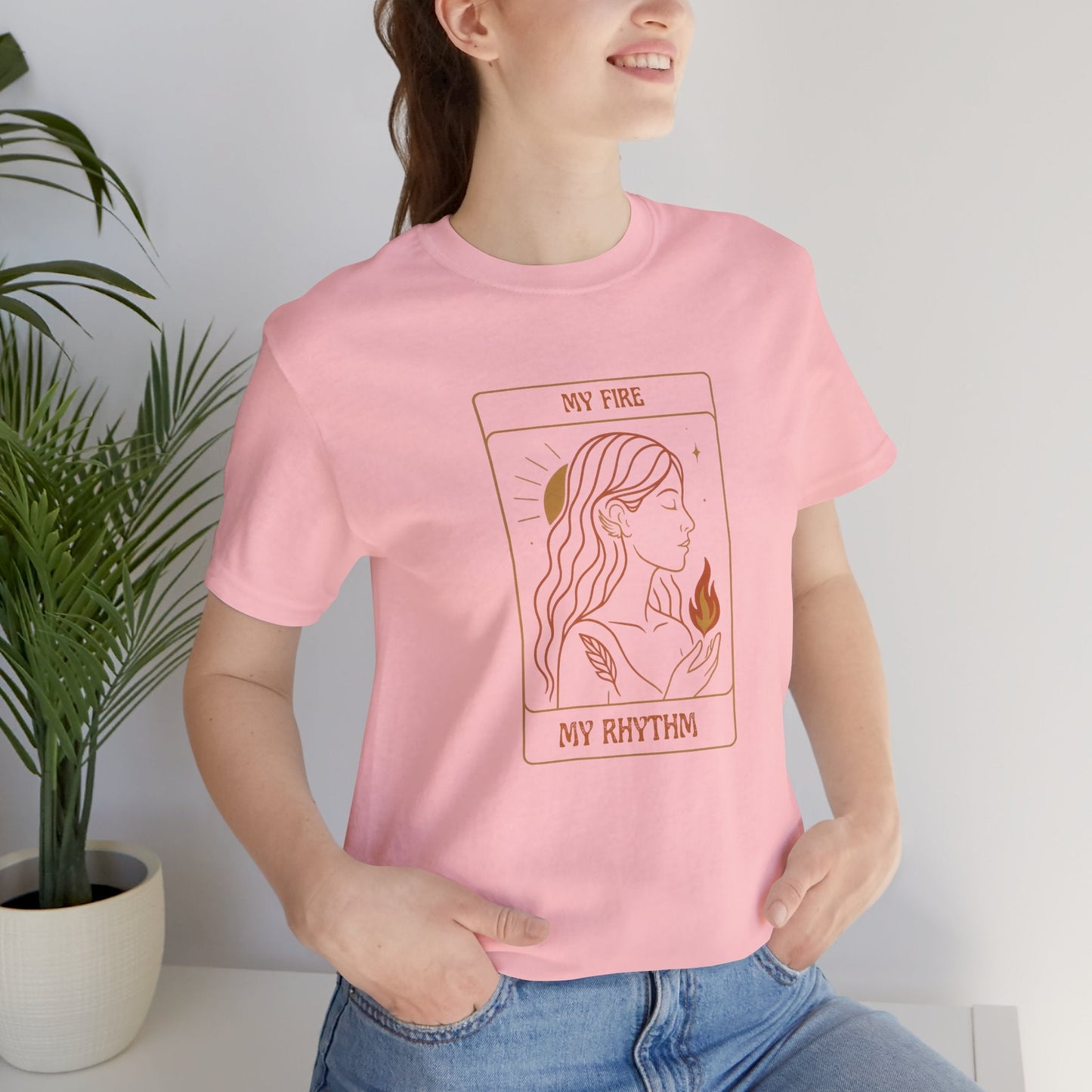 My Fire My Rhythm T-Shirt – Feminine Tarot Style Empowerment Graphic Tee - Spirit Stitch