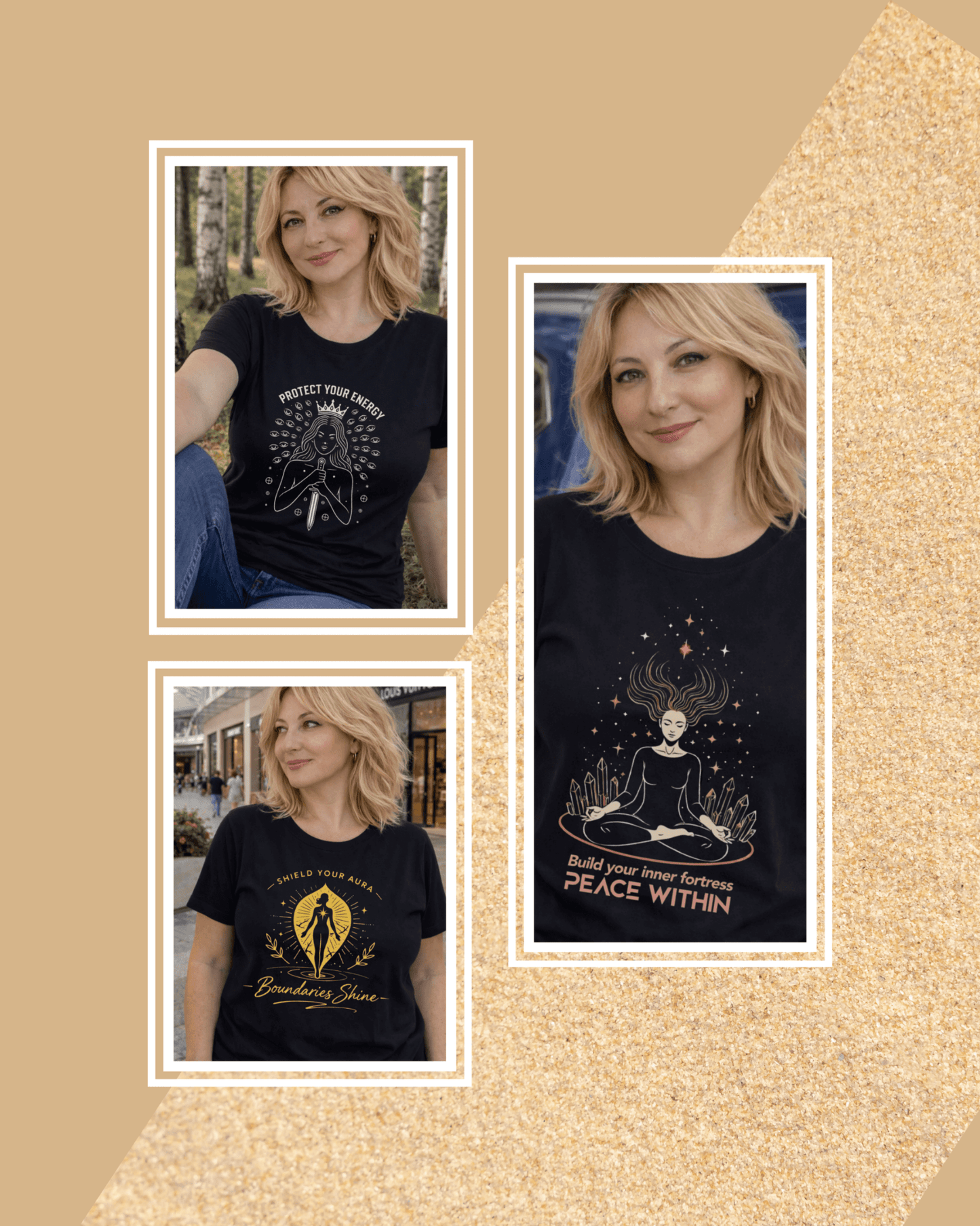 Sacred Aura Protection Set of 3 Empowerment Tees - Spirit Stitch