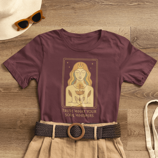 Trust Your Soul Whispers T-Shirt – Mystical Feminine Energy Graphic Tee - Spirit Stitch